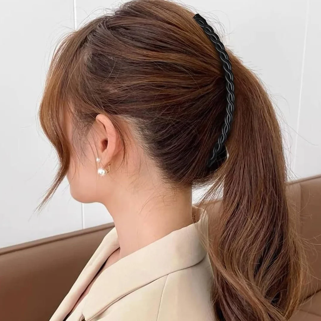 4 Fermagli per Capelli a Banana, Banana Clip Pettine per Capelli, in Resina, per Capelli e Banane, per Coda di Cavallo, Accessori per Lo Styling dei Capelli a Incastro, per Donne e Ragazze