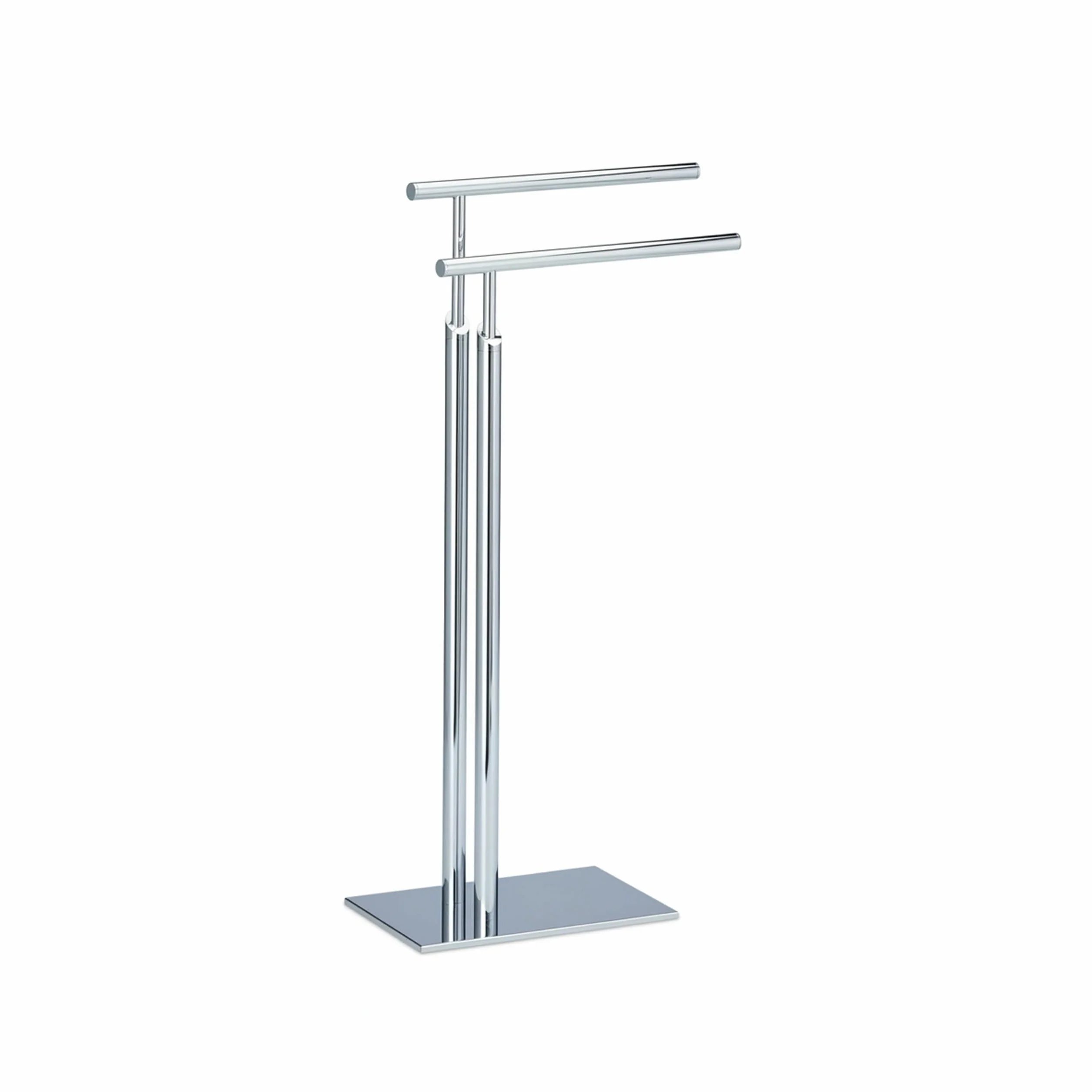 Relaxdays Portasciugamani da Terra Metallo Effetto Inox 78x46x20 cm Argentato