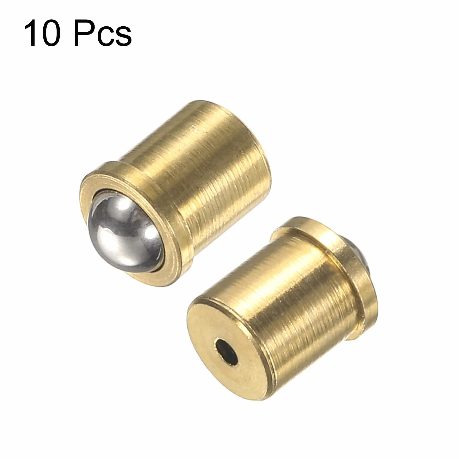 QUARKZMAN 10pcs Puntine A Molla Con Sfera 5x6mm Ottone Precisione Perle Di Posizionamento Serratura A Sfera Per Porte Armadi