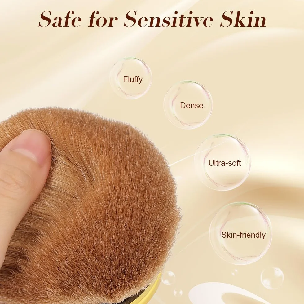 LOPHE Pennello Autoabbronzante Grande per Il Corpo, Kabuki Ovale, Spazzola per Trucco per Il Corpo, Applicatore Portatile per Sfumare e Sfocare la Pelle per Gambe/Braccia