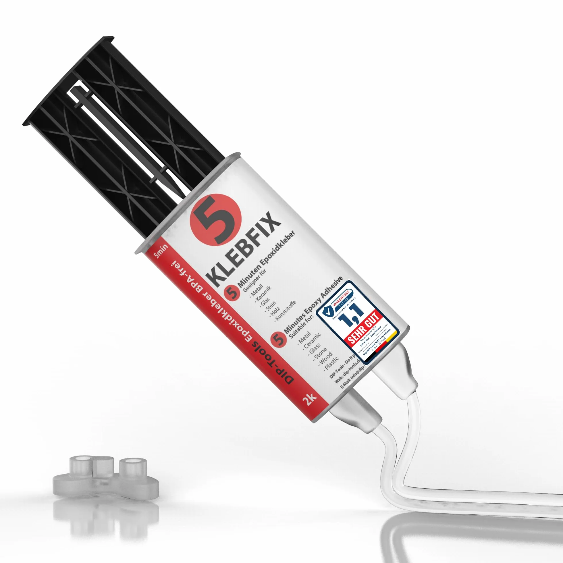 DIP-Tools KLEBFIX Colla Bicomponente Epossidica per Legno Metallo Vetro Plastica 25ml