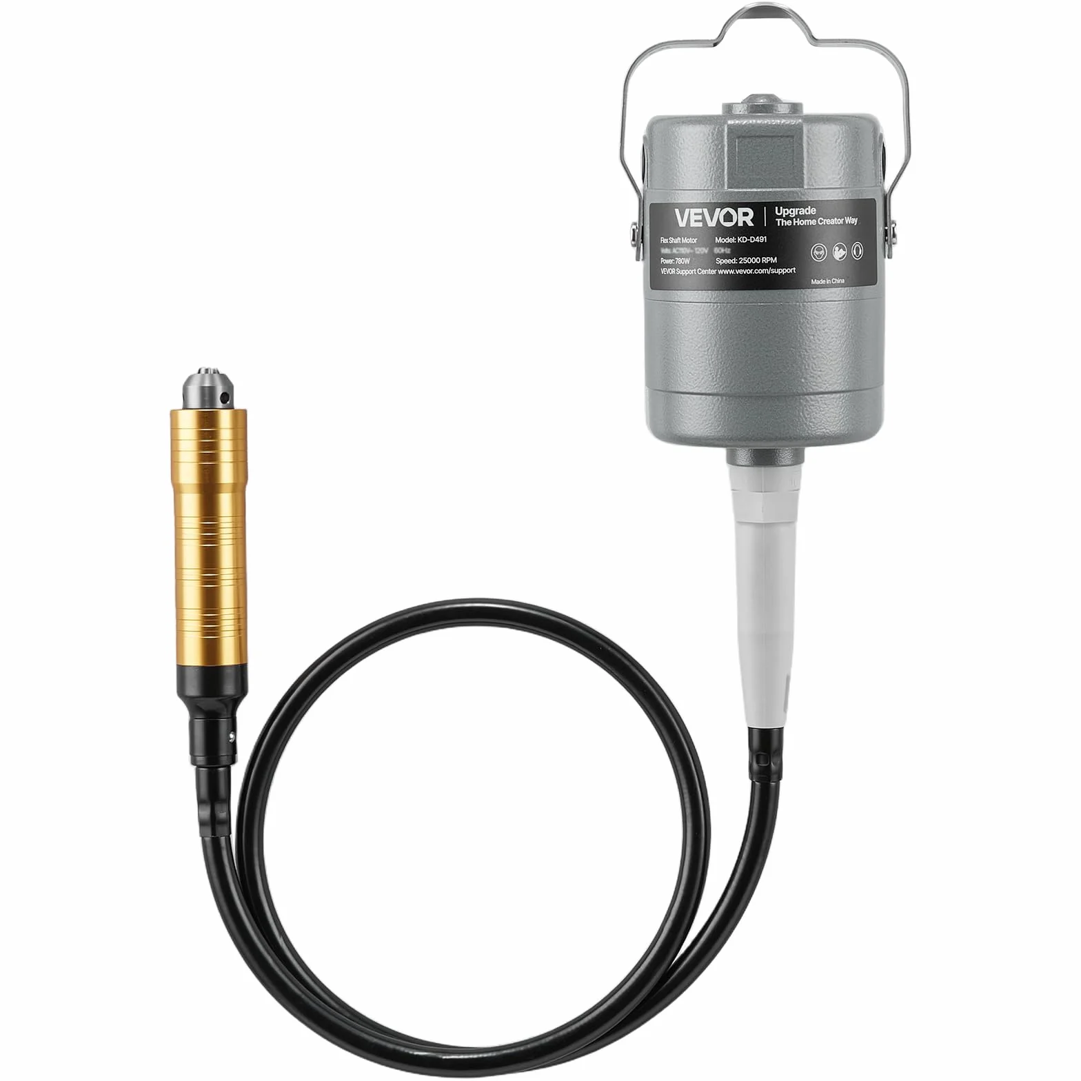 VEVOR Smerigliatrice ad Albero Flessibile 780 W 25000 giri/min Elettrica Lucidatrice Sospesa con Controllo a Pedale