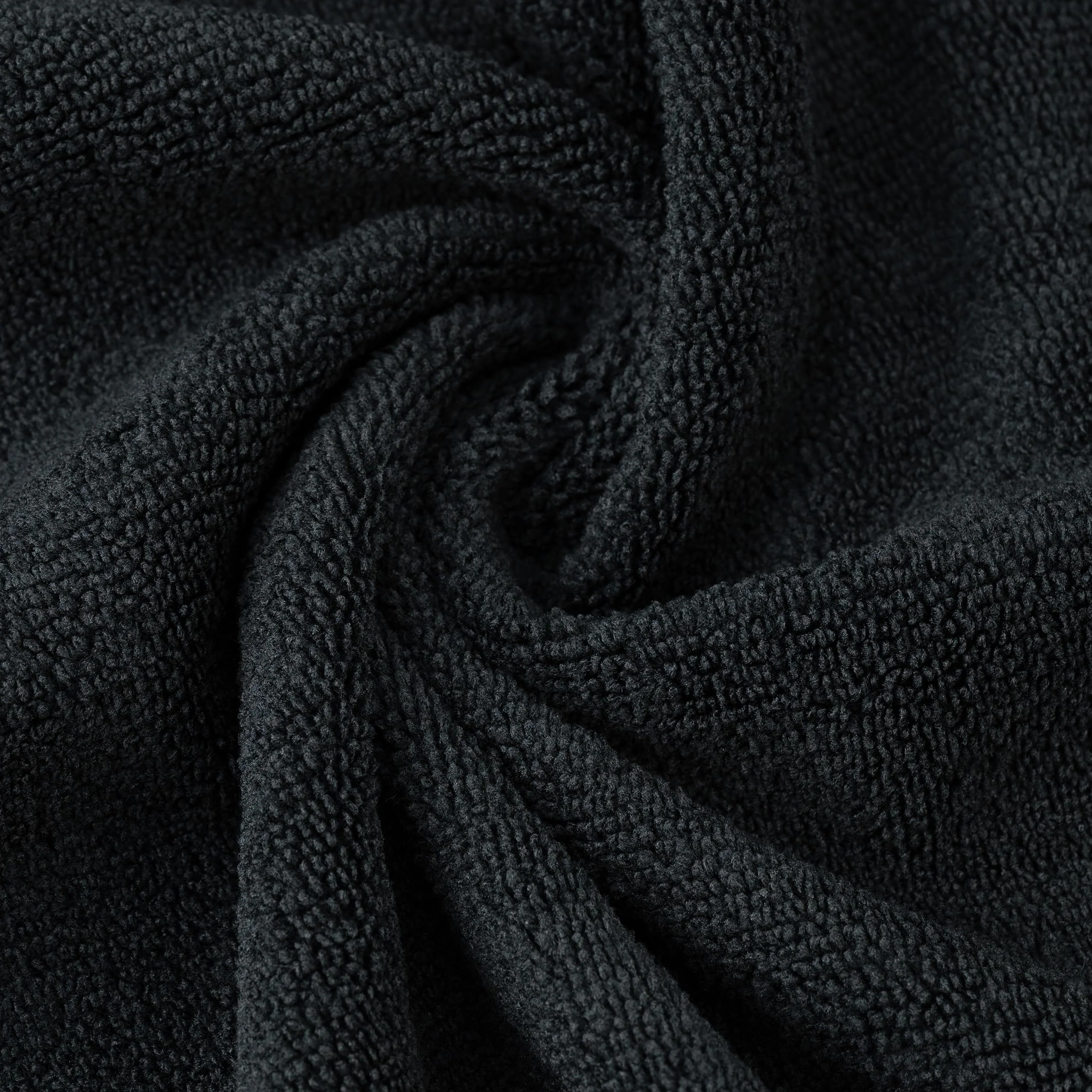 Polyte - asciugamano in microfibra anti-pelucchi per capelli - ad asciugatura rapida - 40,6 x 73,7 cm - 8 pezzi (Nero)