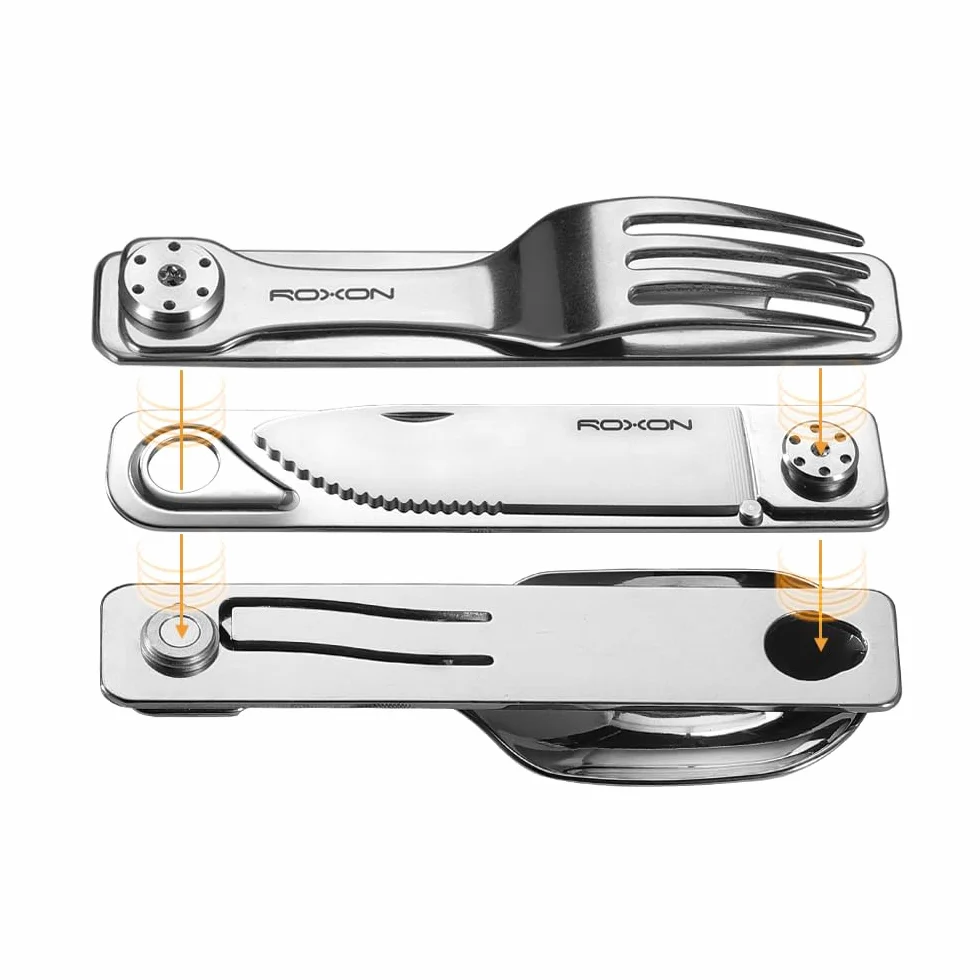 ROXON C1 Posate Staccabili 3 in 1 per Campeggio Outdoor Trekking