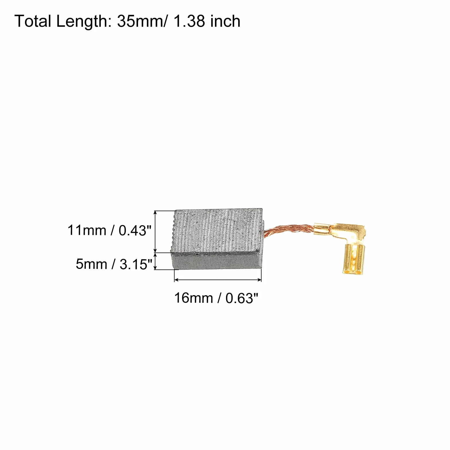 PATIKIL 16x11x5mm Spazzole Carbone Ricambio per Motori Elettrici Smerigliatrice, 10pz