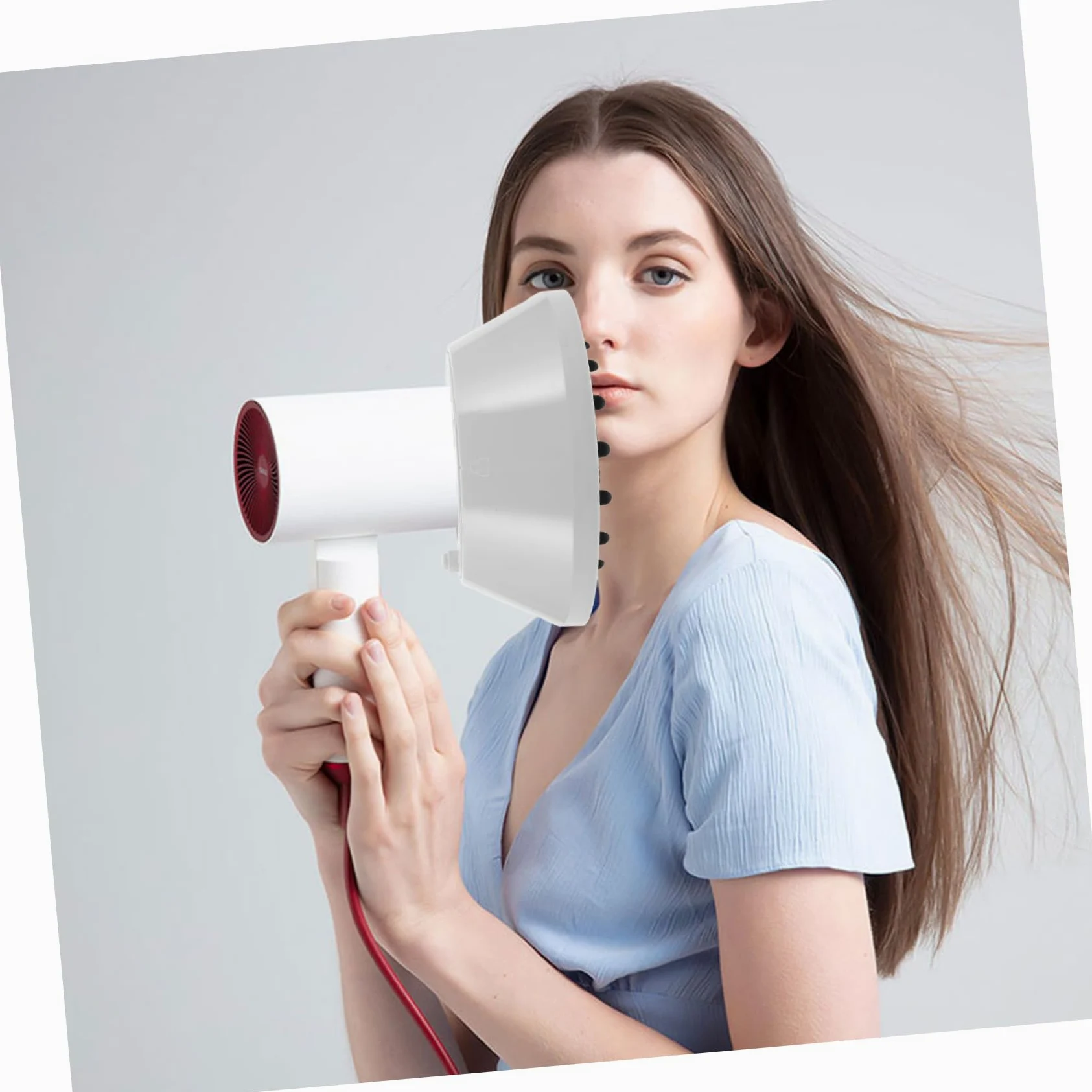 Diffusore per Asciugacapelli Ricci Pieghevole PC Bianco | Interfaccia Versatile, Compatibilità Ampia, per Viaggi e Trasferte Struttura Espandibile