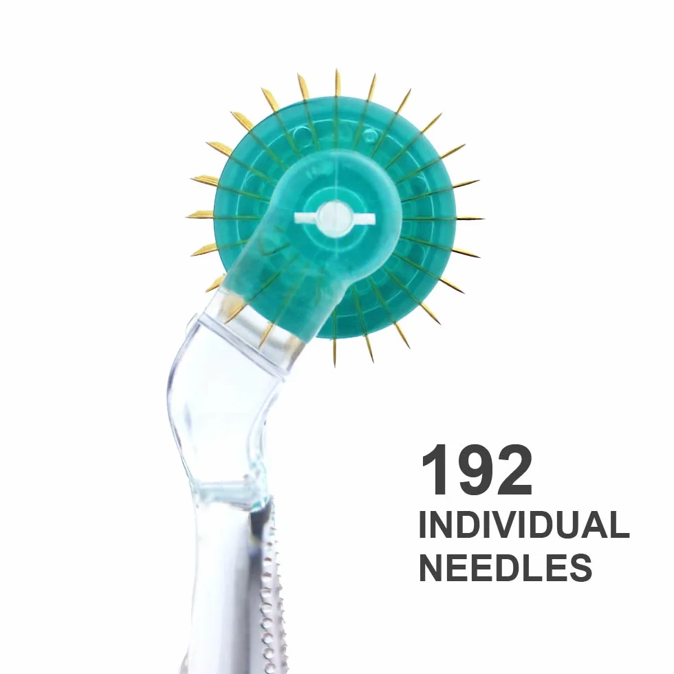 AG192 Dermaroller 1.5mm con micro-aghi in titanio per la cura della pelle, per le rughe del viso, perdita di capelli, smagliature, ricrescita dei capelli, kit per microneedling