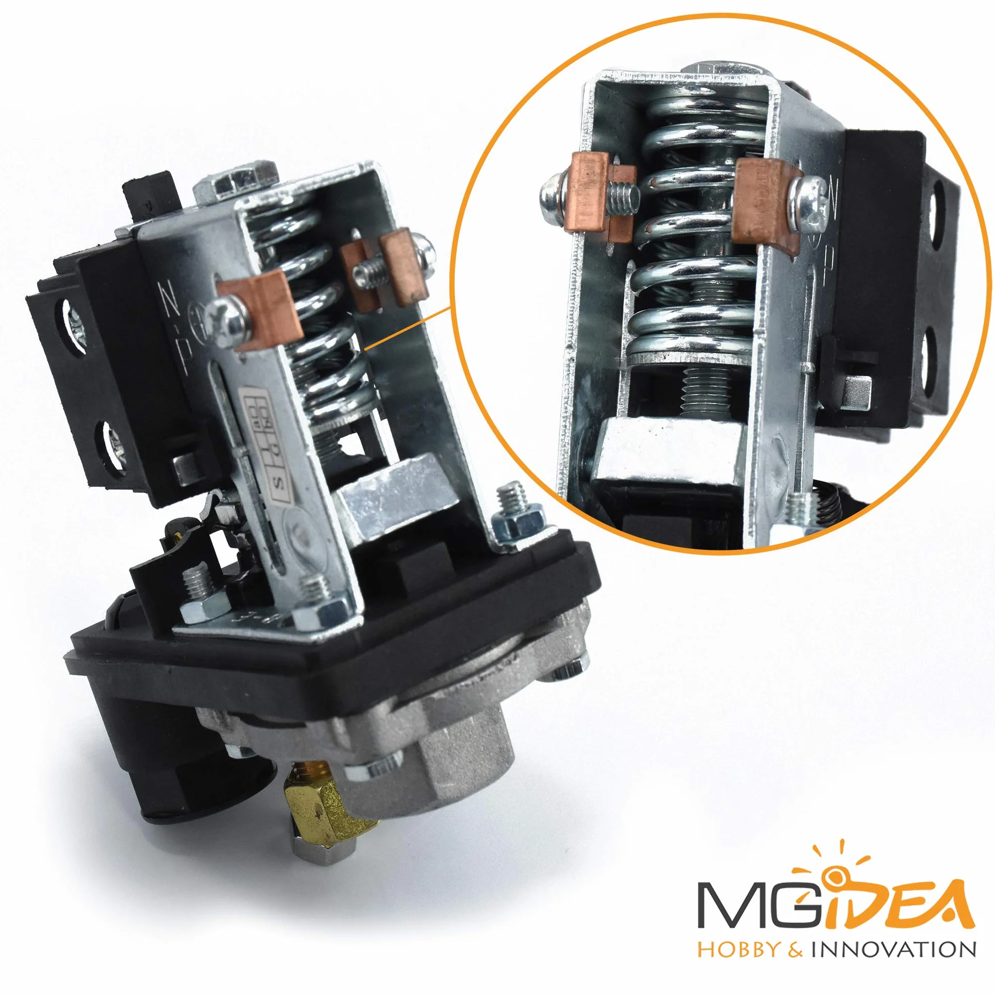 PRESSOSTATO REGOLABILE MECCANICO MONOFASE POMPA COMPRESSORE ARIA MGIDEA SK-8 230V 10A IP44
