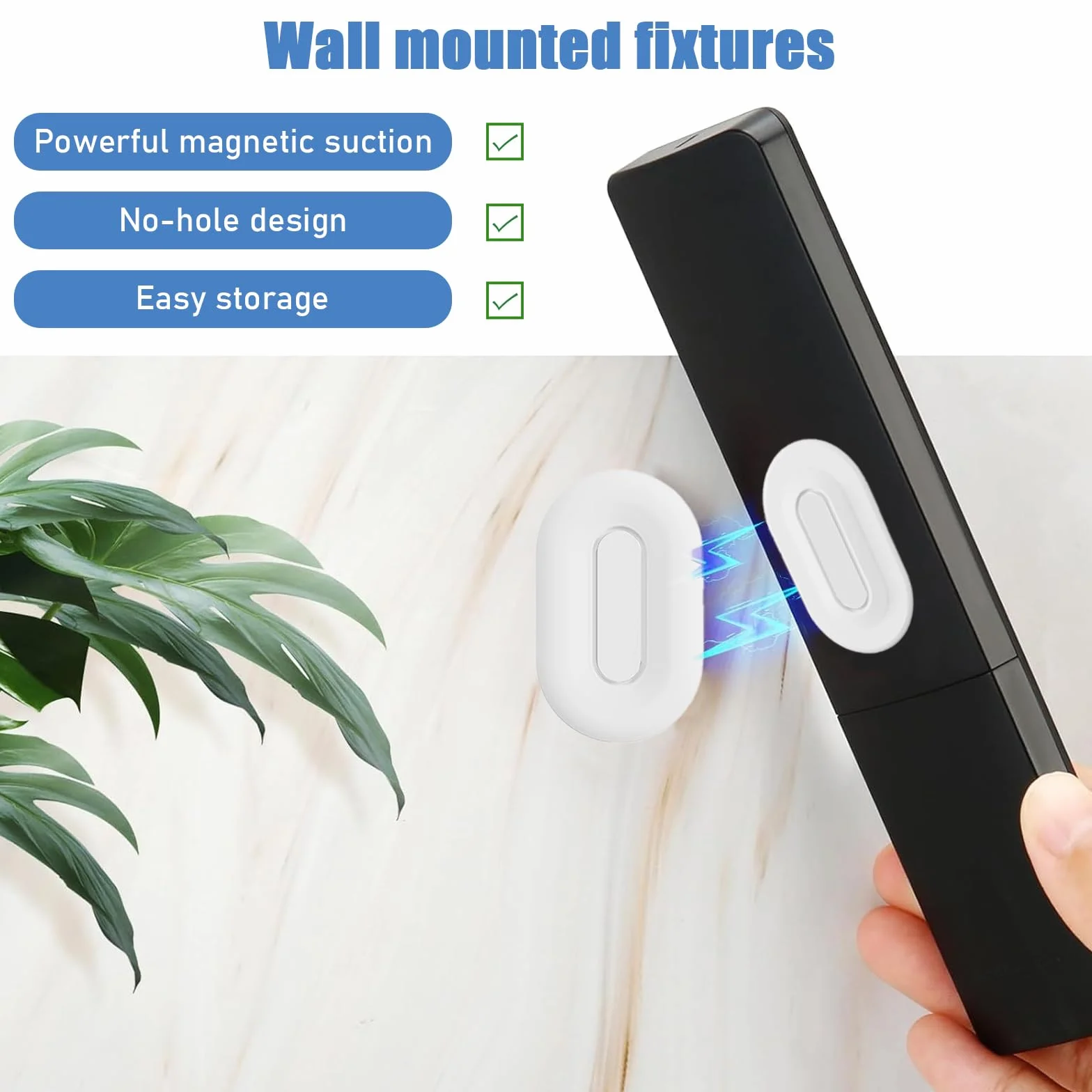 Porta Telecomando da Muro Magnetico in Silicone 4 Pezzi, Supporto da Parete per Telecomandi TV
