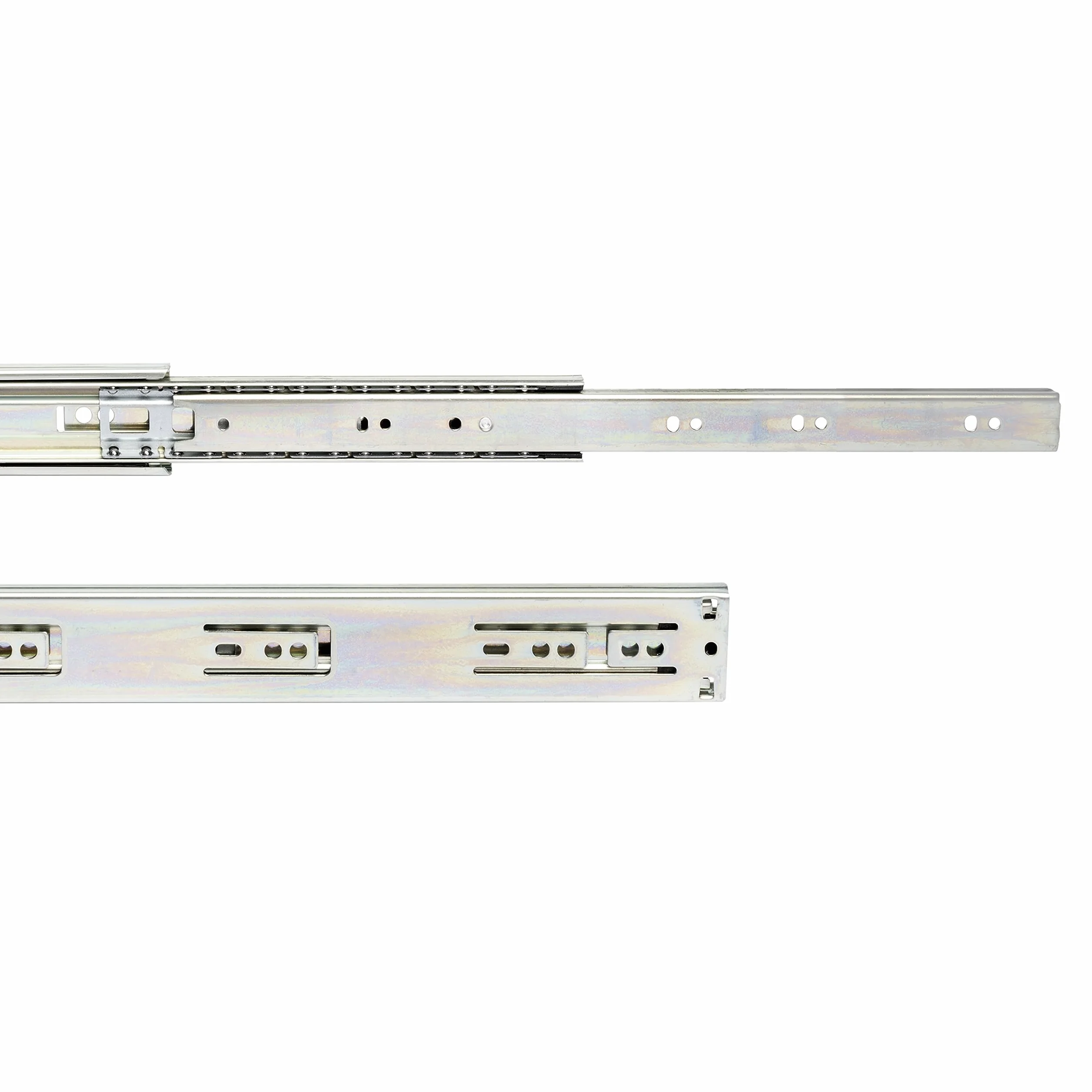 Emuca Guide/Binari con Cuscinetti a Sfere ad Estrazione Totale per Cassetto, 45 x 350 mm, Zincato