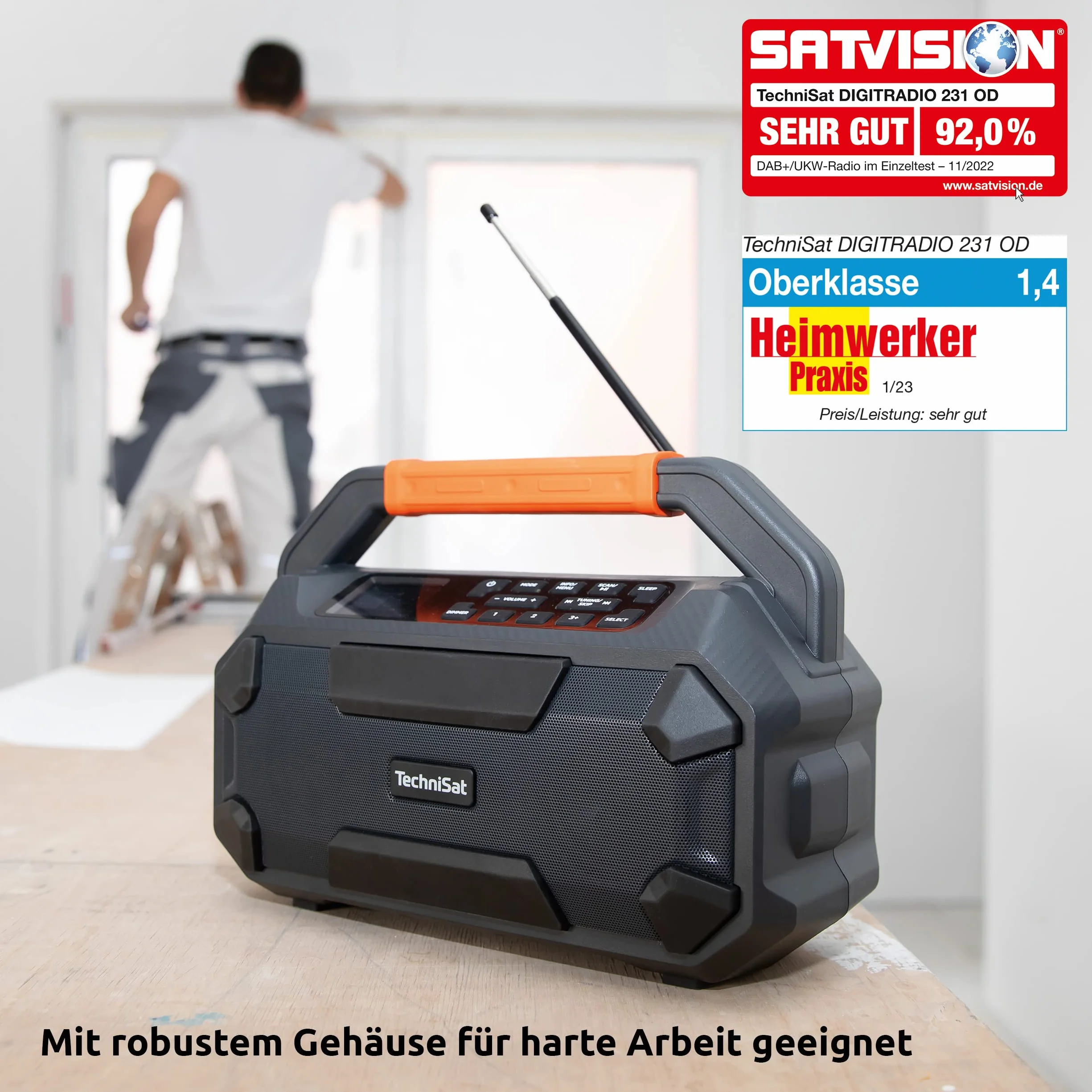 TechniSat DIGITRADIO 231 OD DAB+ Outdoor Boombox 18 V Bluetooth