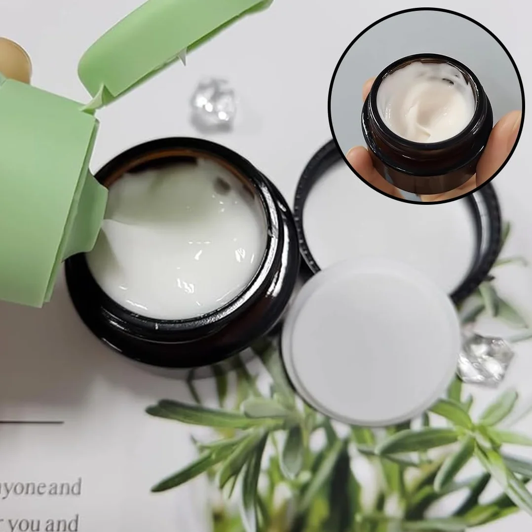 Aililong Confezione da 6 Barattoli per Crema, 50 ml, in Vetro Ambra e Trasparente, per Cosmetici, Lozioni, Unguenti, Oli Essenziali, Mini Candele