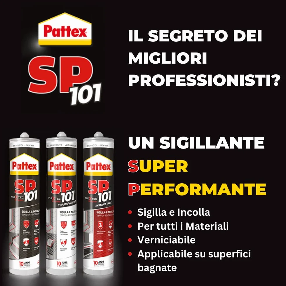 Pattex Sigillante Polimerico SP101 Multimateriale UV Resistente Cartuccia 280 ml