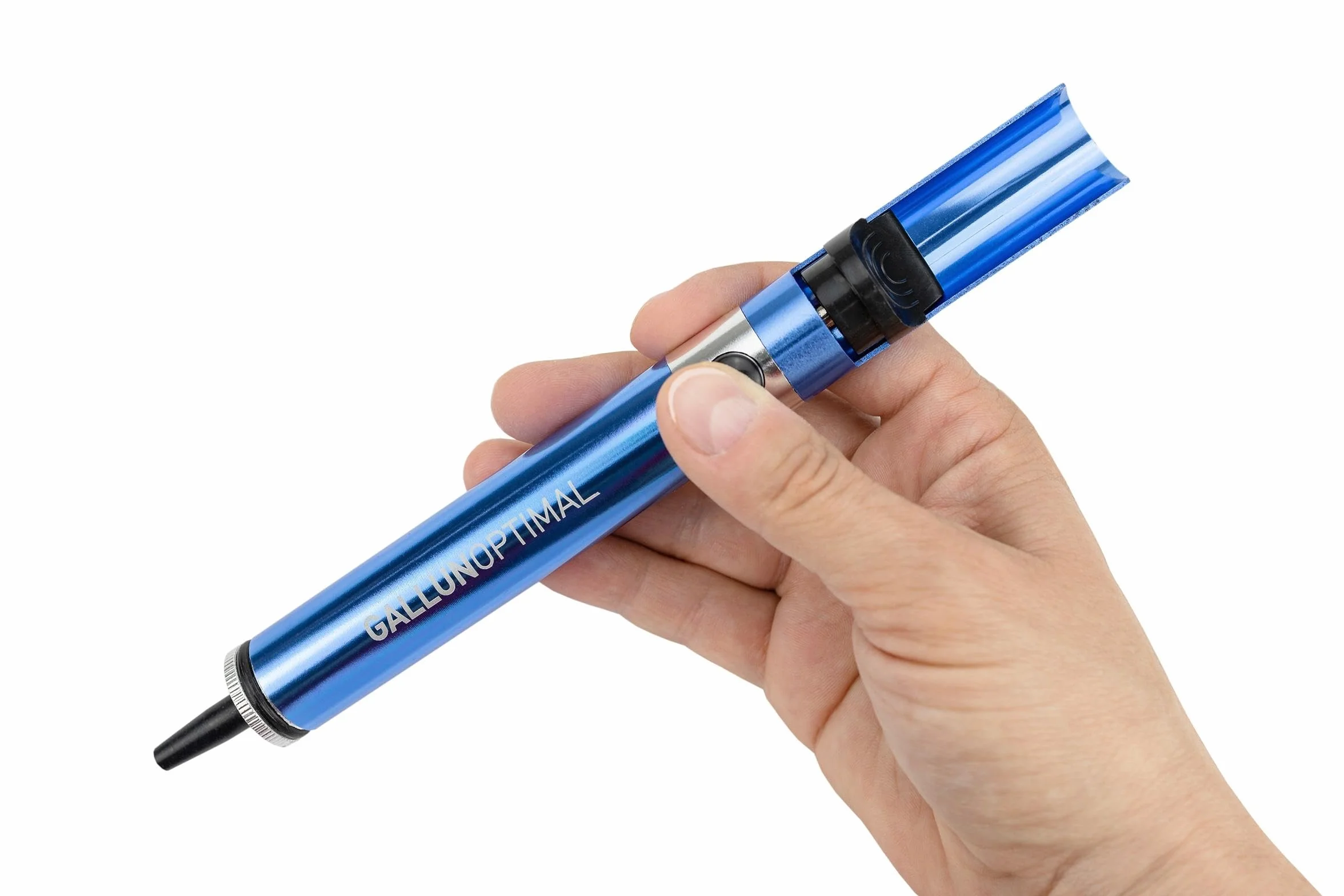 Pompa dissaldante professionale in metallo blu con punta ESD teflon alta potenza aspirazione