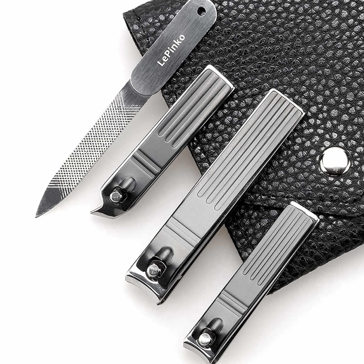 Tagliaunghie resistenti per podologi, per unghie spesse e incarnite, set di tagliaunghie per uomini, donne e anziani, in acciaio inox, 4 pezzi