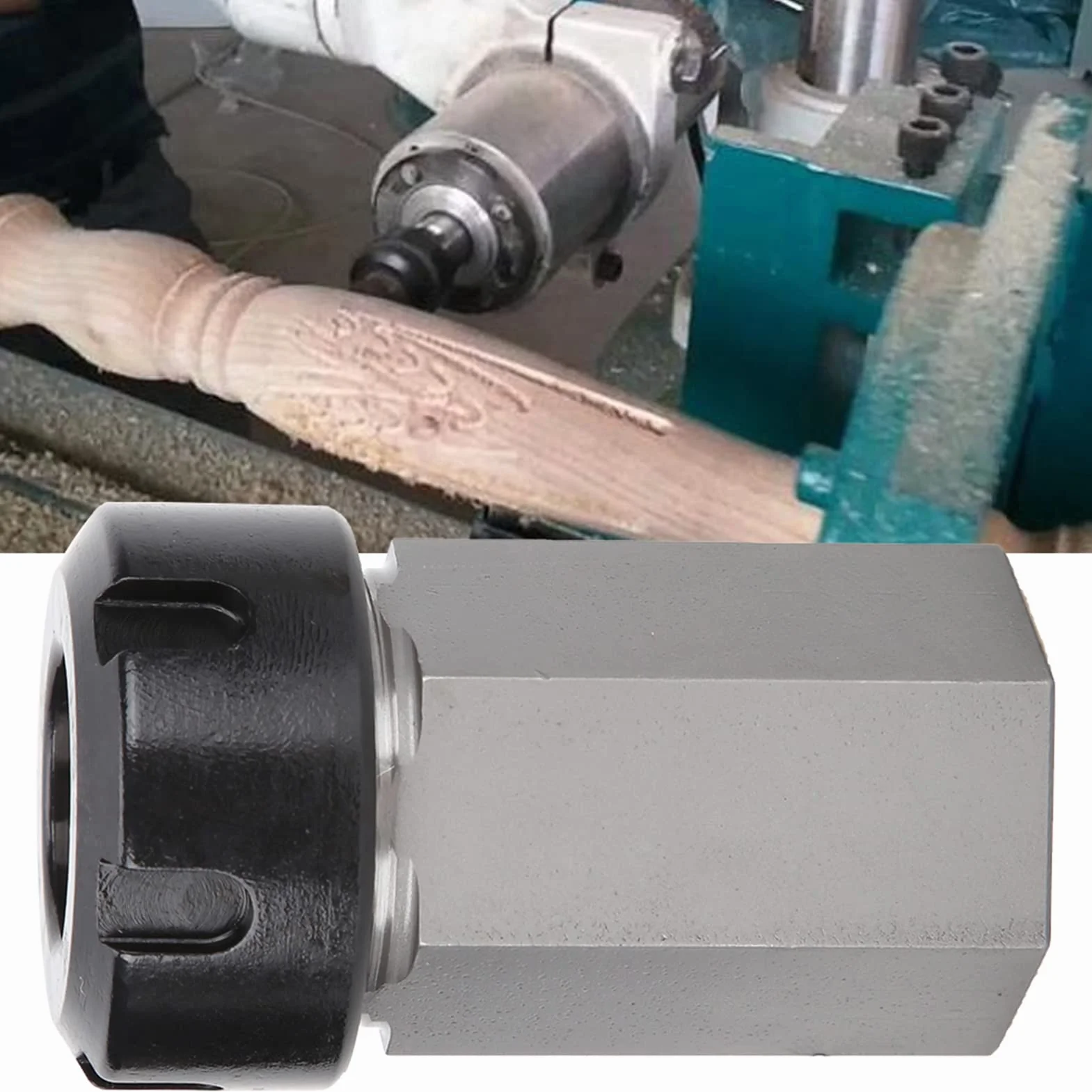Mandrino Portautensili ER25 42x21 mm Acciaio Duro per CNC Tornio Colletto Esadecimale Fresatura