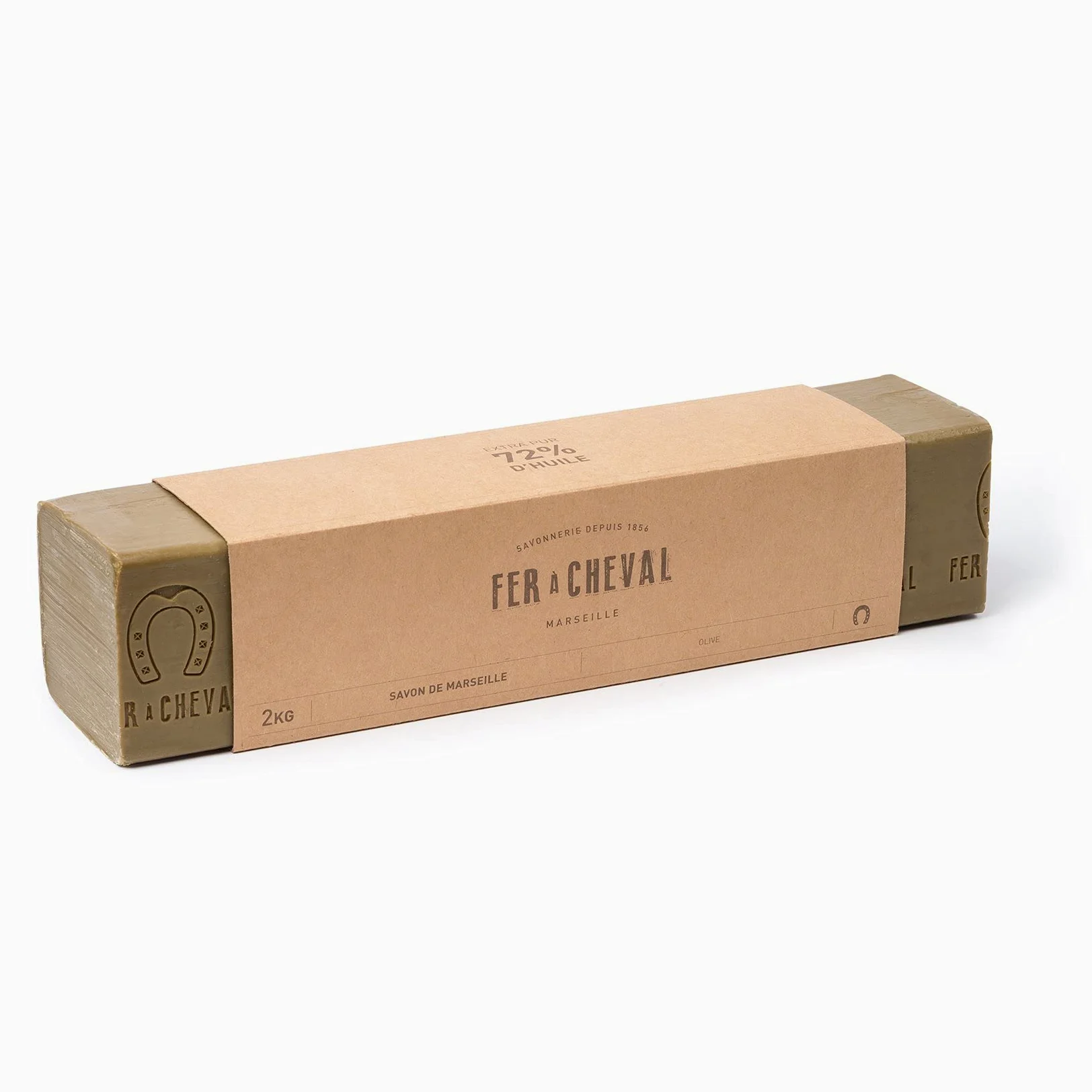 Ferro di cavallo – Vero sapone di Marsiglia all'olio d'oliva – Barra 2 kg
