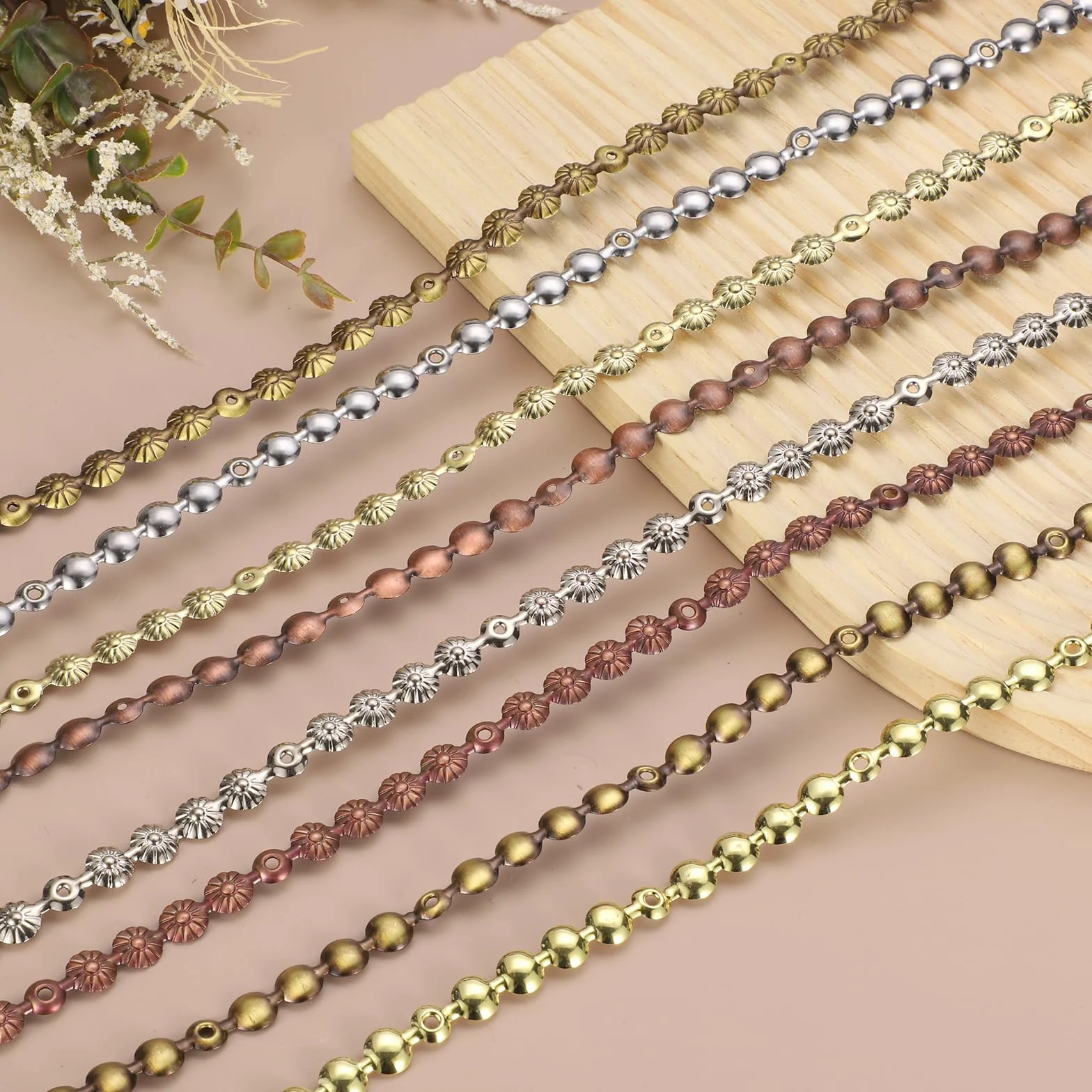 QUARKZMAN 6 Pezzi Strisce Borchie Tappezzeria Decorative D11mm Argento Per Mobili Divano