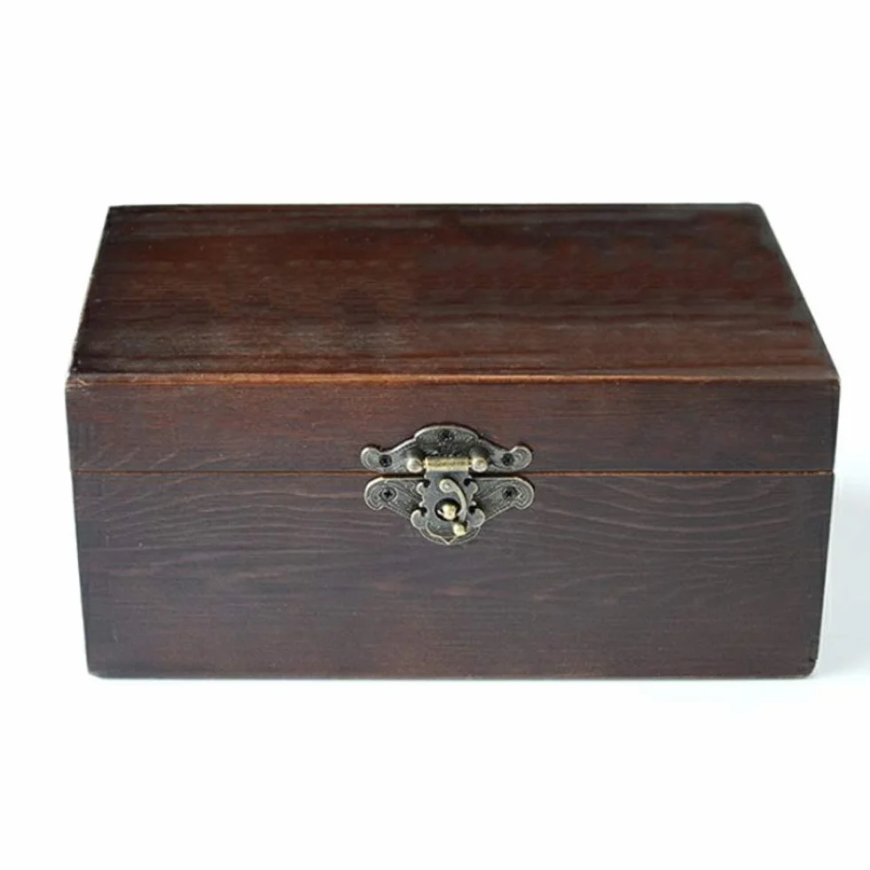 Serratura antica con chiusura a scatto fermaglio viti per contenitore gioielli legno 82x65mm