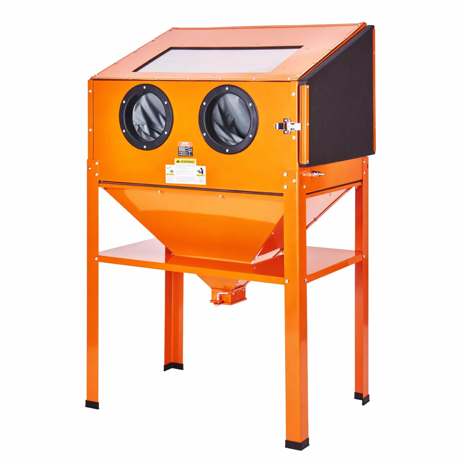 VEVOR Armadietto per Sabbiatura 60 Galloni, 40-120PSI, Sabbiatrice in Acciaio, Pistola con 4 Ugelli in Ceramica