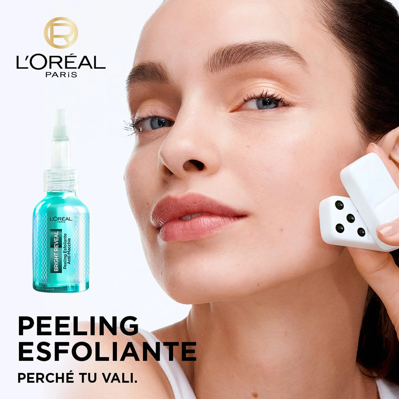 L’Oréal Paris Peeling Esfoliante, Per Tutti i Tipi di Pelle, Incarnato Levigato e Uniforme, Con Niacinamine e 25% AHA + BHA + PHA, Bright Reveal, 25 ml