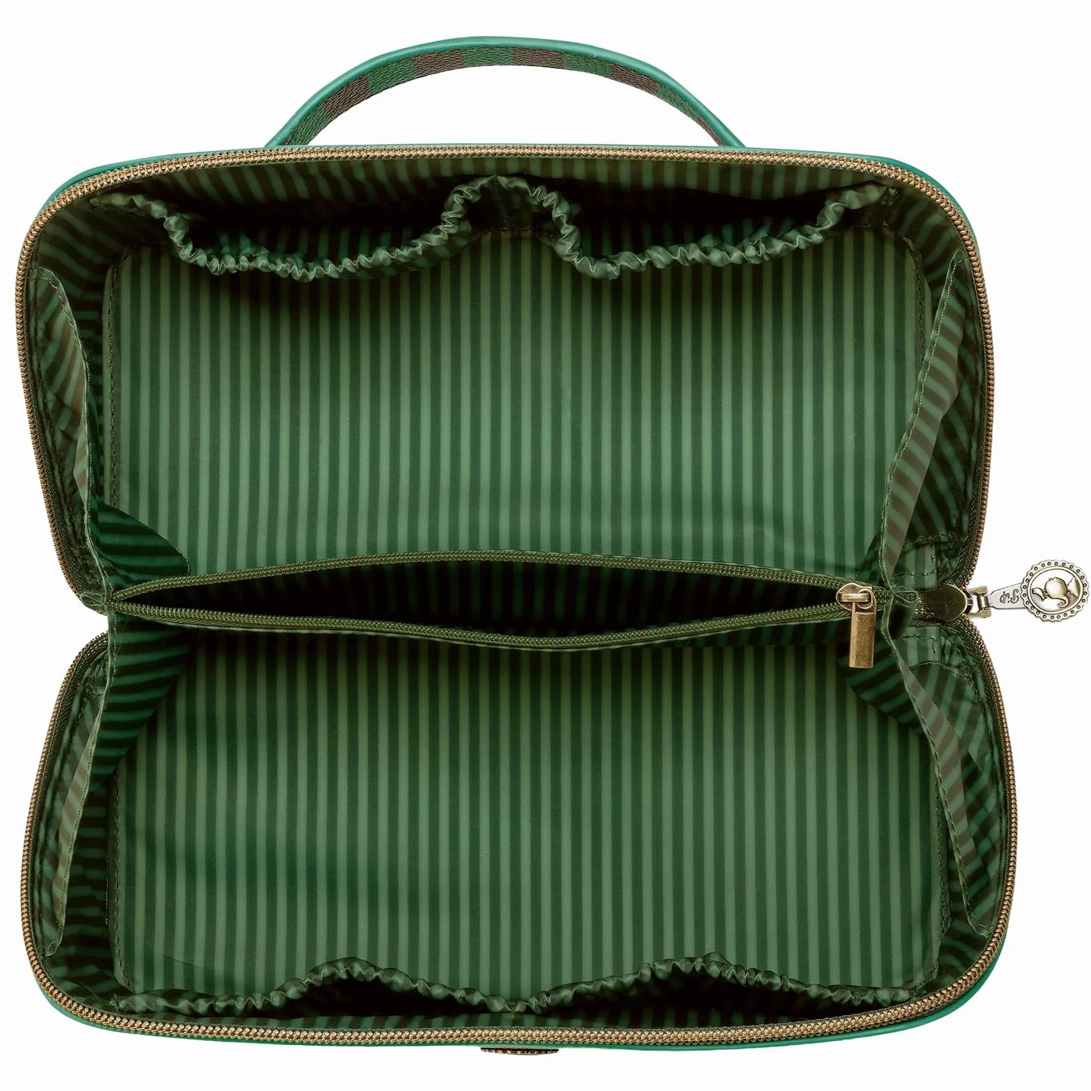 Pip Studio borsa da toilette Cyrille Cosmetic Bag Stripe Green verde marrone