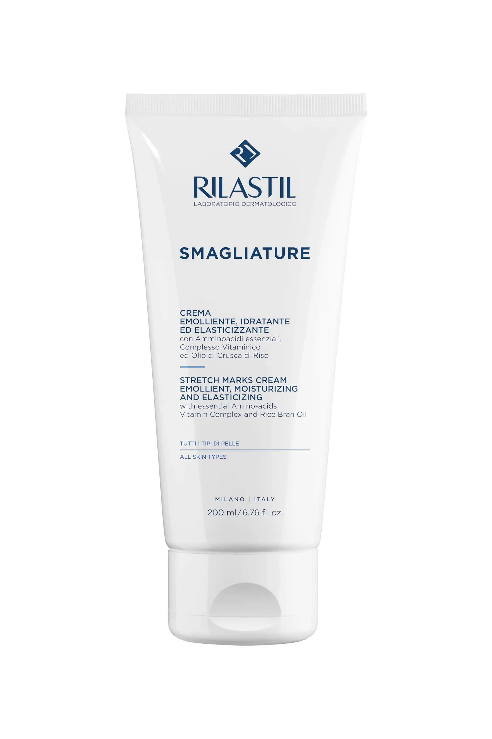 Rilastil Crema Smagliature, Trattamento Contro le Smagliature, Emolliente, Idratante ed Elasticizzante, Confezione da 75 ml