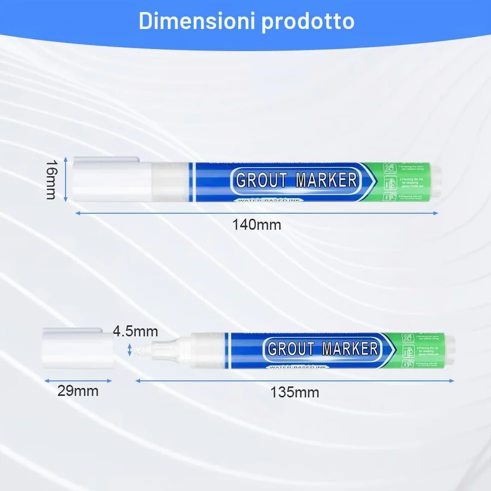 Flintronic Penna per Fughe Piastrelle 10PCS Stucco per Fughe Strette Sbianca e Ripristina Giunti Bagno Cucina Pavimenti Parete