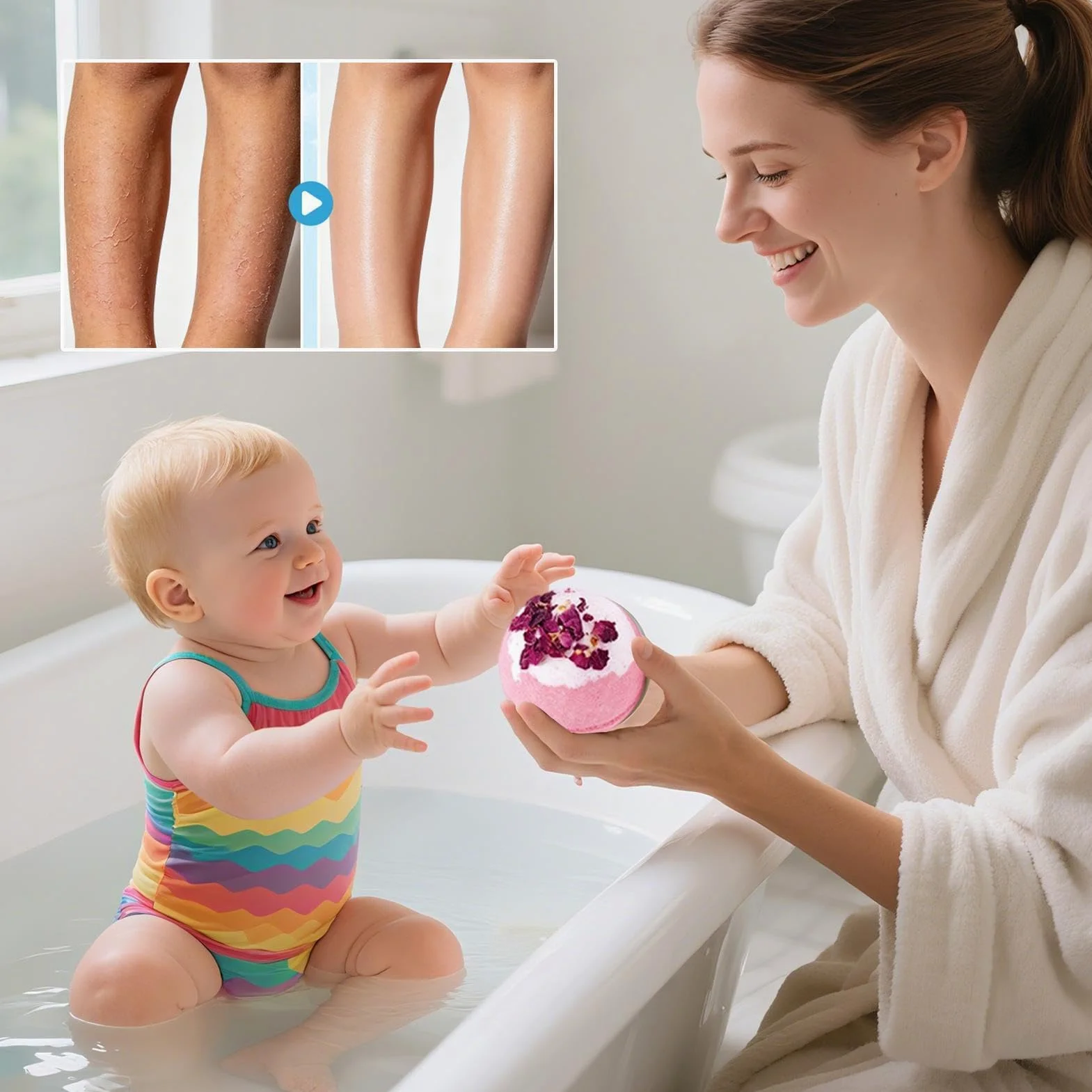 Schiuma Da Bagno Con Sali da Bagno Profumati e Giocattoli | 12 Pezzi Da Bagno Al Sale Per Bambini Per Donne Moglie Uomini Nonna Ragazze Giovani Famiglia Casa Viaggio