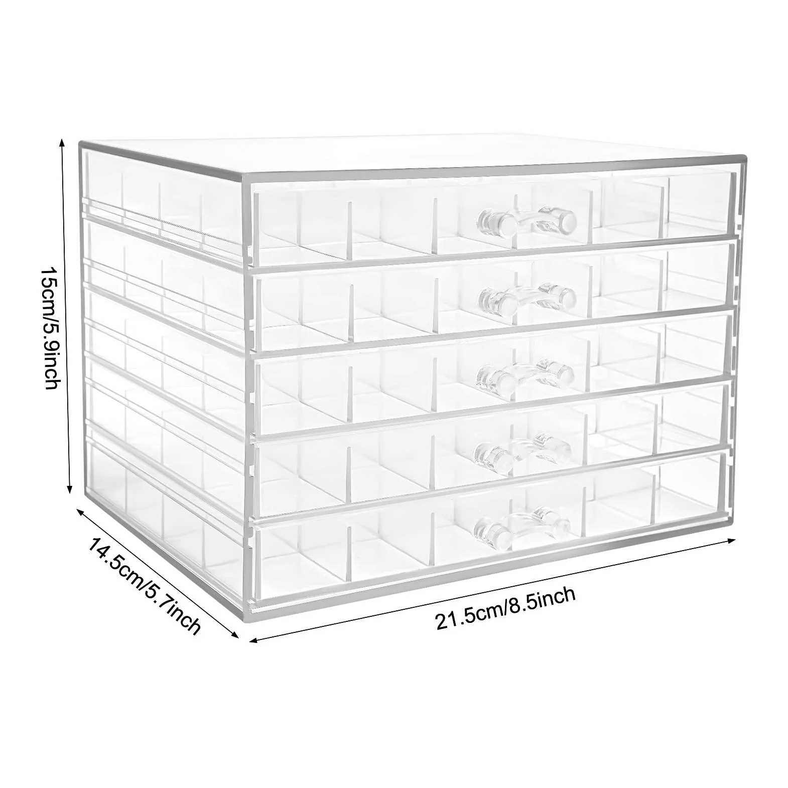 Organizer Trucchi Organizzatore Di Forniture A 5 Livelli for 120, Scatola Portaoggetti In Acrilico Trasparente