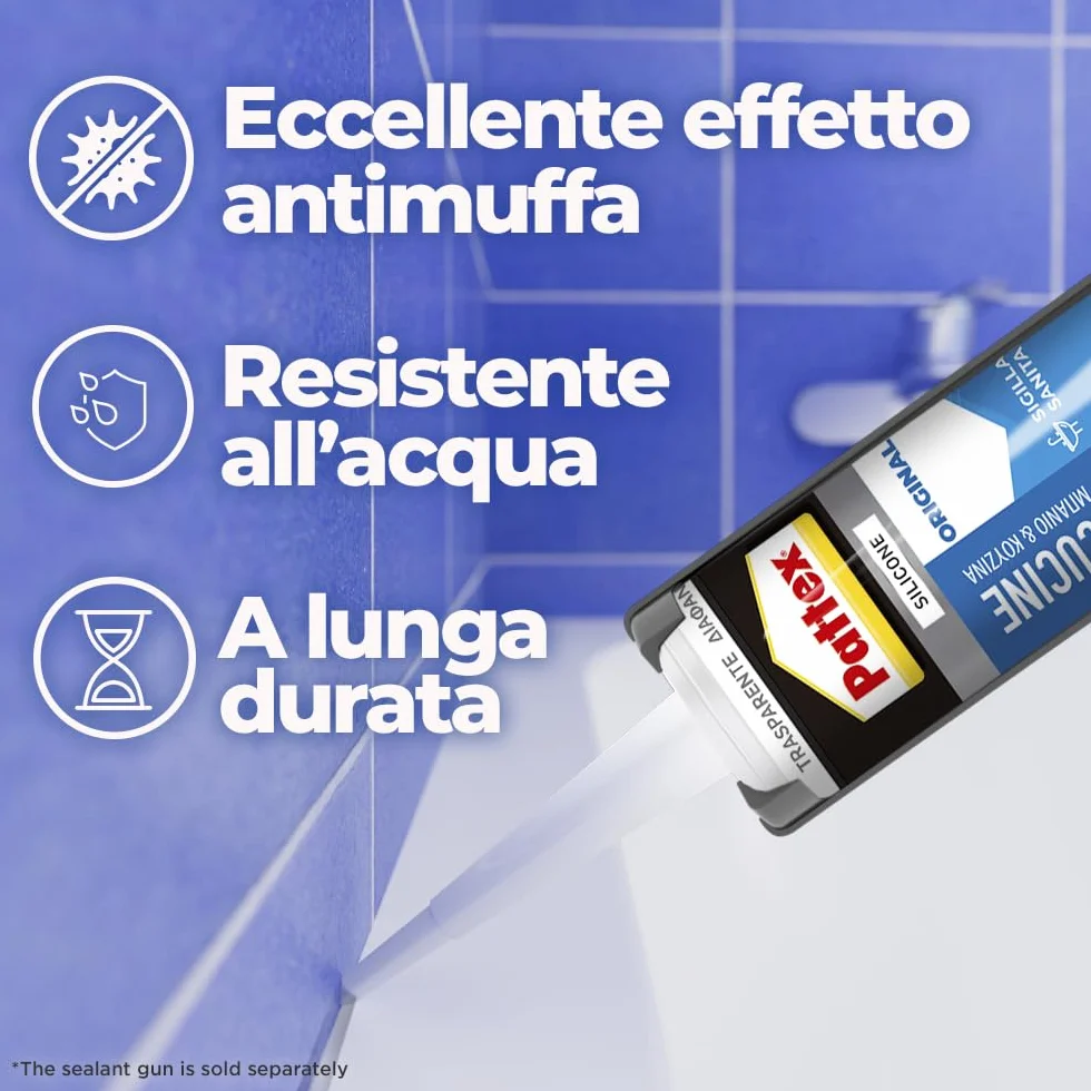 Pattex Silikonowe Uszczelniacze i Pistolety Henkel 1495055, Przezroczyste