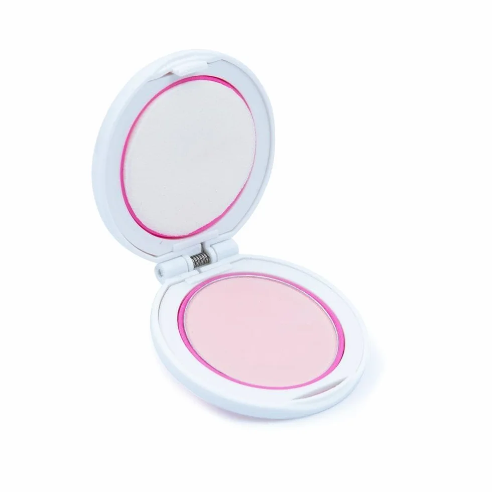 Kit Make Up Contenente Palette con 4 Colorazioni di Ombretto, Lucidalabbra Alla Fragola, Hair Chalk Rosa, Stickers Colorati, Strass, Adesivi, Gessetto Viso