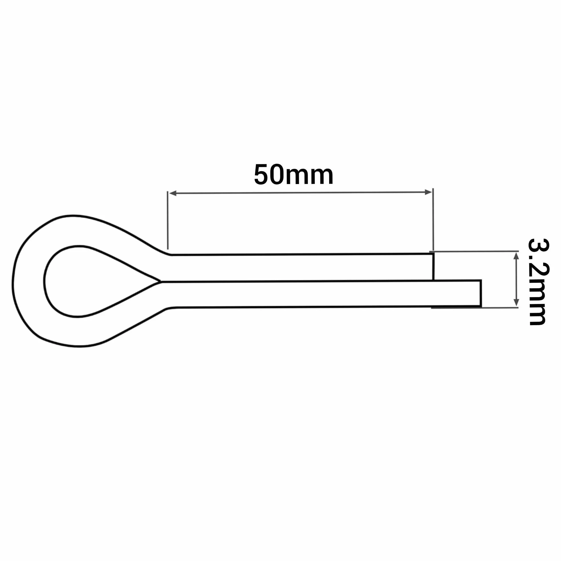 SKIR'CO Coppiglie in acciaio zincato 3,2 x 50 mm DIN 94