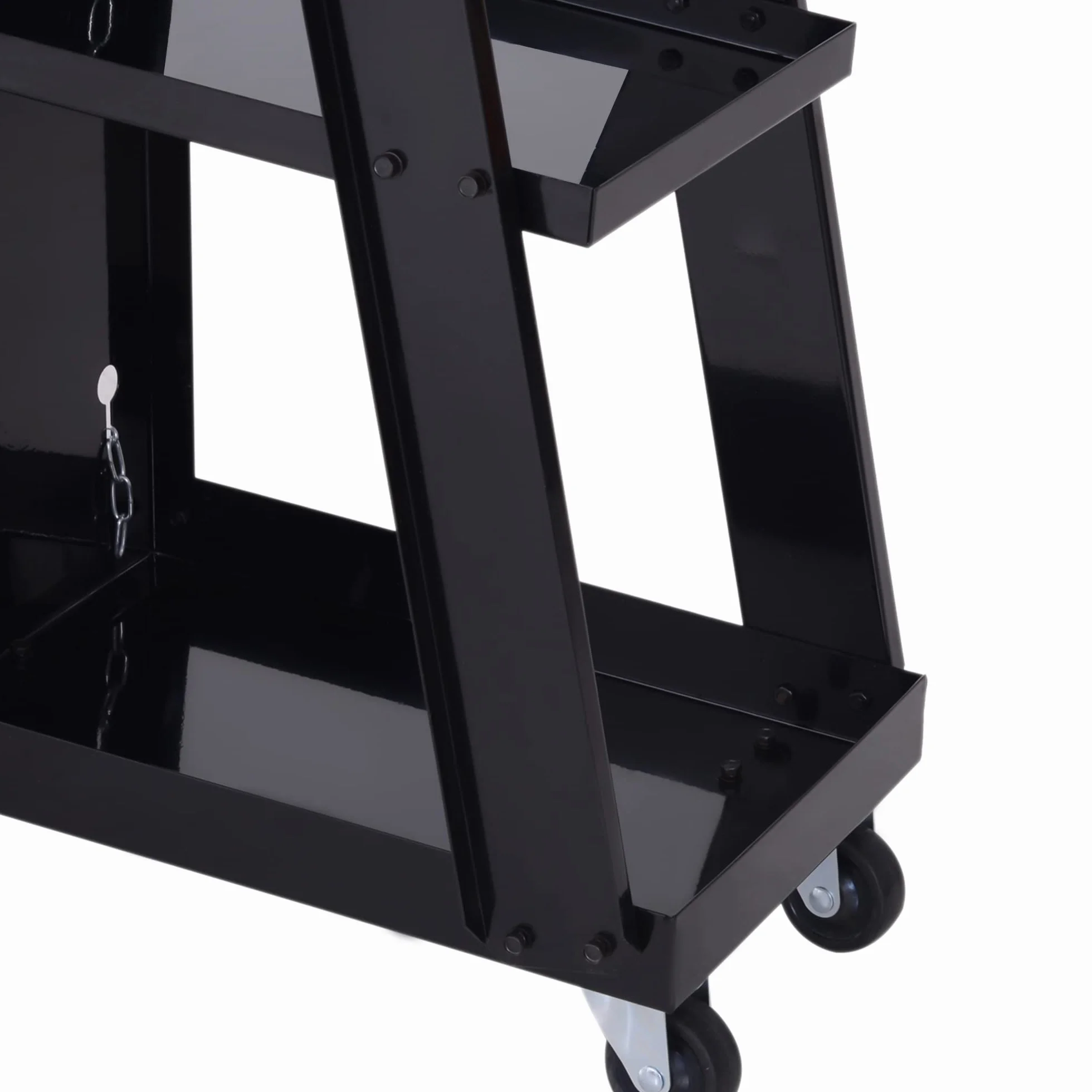 DURHAND Carrello Portautensili Attrezzi Multiuso 3 Ripiani da Officina Nero