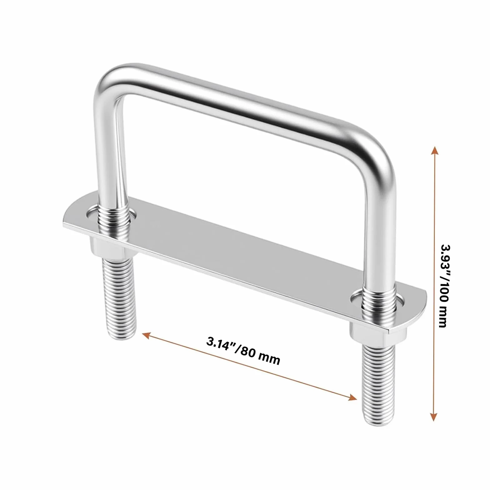 Acciaio inox viti da stiro M10 80x150 mm U M10 dadi rondelle morsetto U