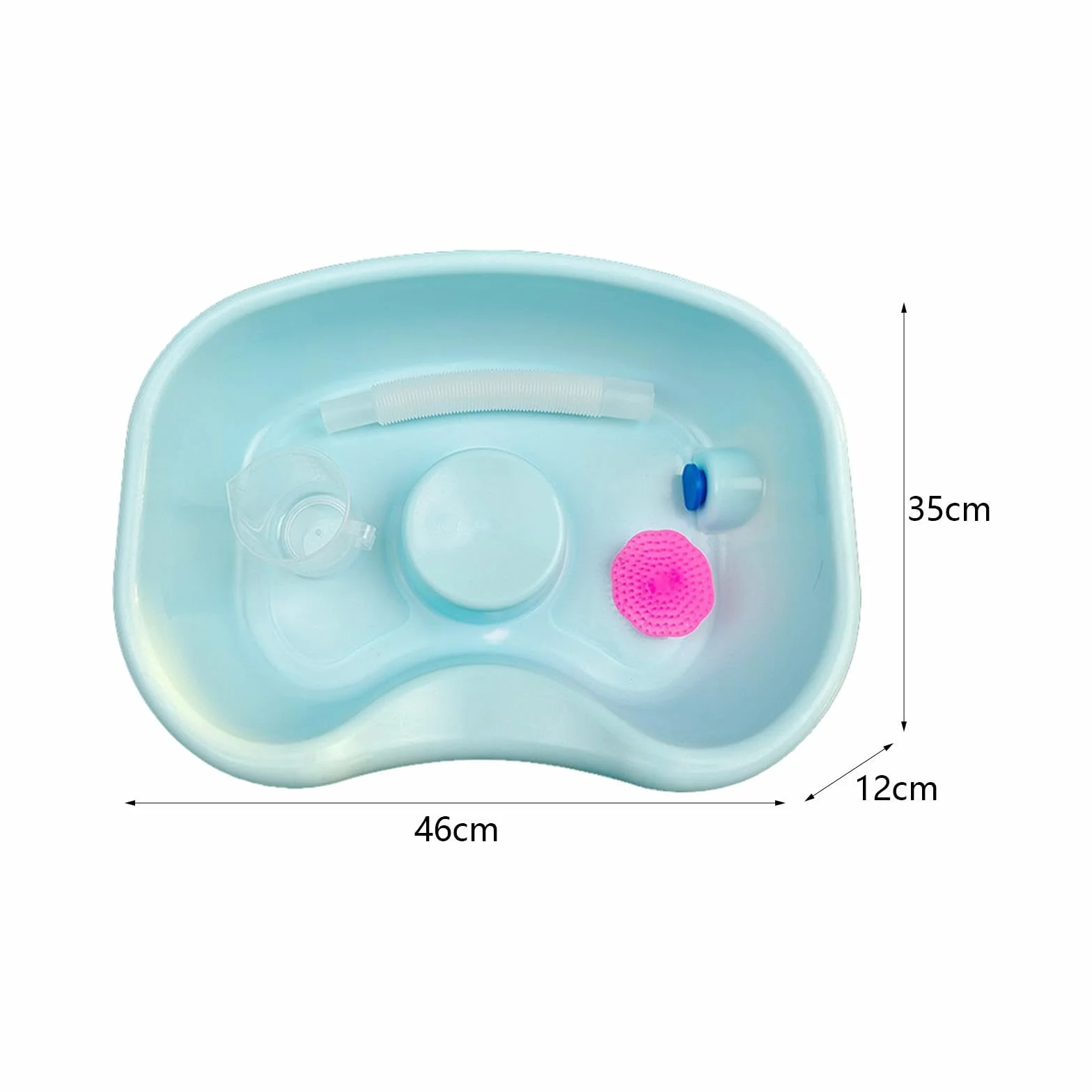 predolo Lavabo per capelli Lavabo per shampoo Ciotola Forniture per il lavaggio Lavare i capelli a letto Vassoio per lavare i capelli Bacinella per risciacquo, Verde