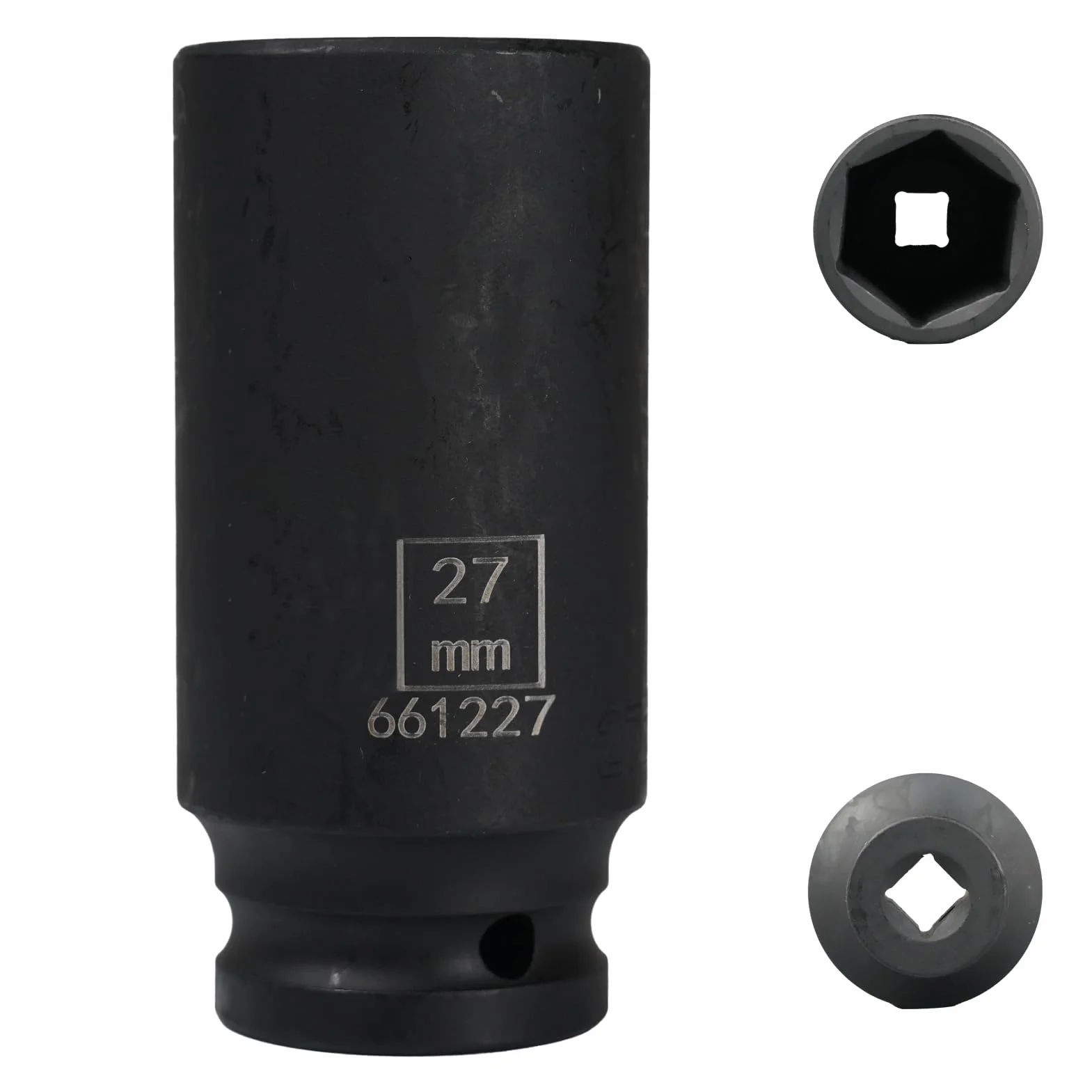 Bussola esagonale 1/2" 27mm, chiave a bussola, acciaio CR-MO, lunghezza 78mm