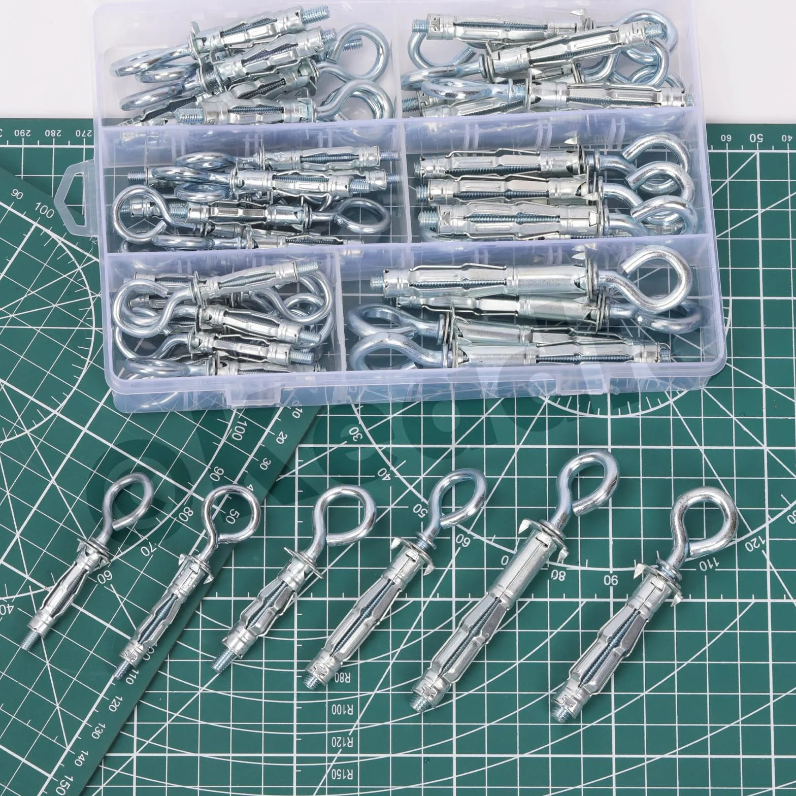 Set di 46 viti di ancoraggio a parete cava assortite M4 M5 M6, bulloni Molly acciaio zincato per cartongesso