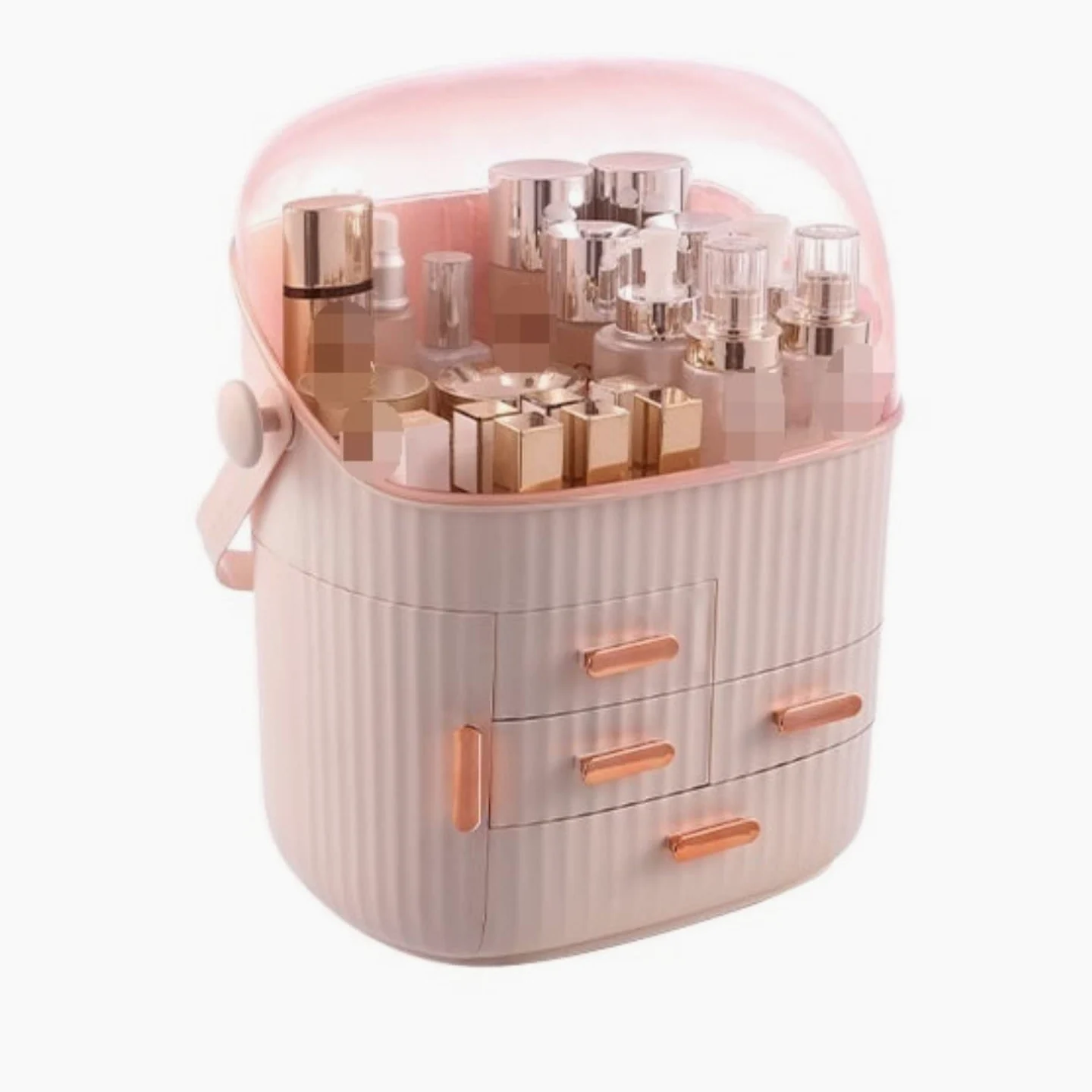 Porta Trucchi,Toeletta Scatola di Immagazzinaggio Cosmetica da Tavolo Organizzatore di Trucchi per La Cura della Pelle Multifunzione Multifunzione