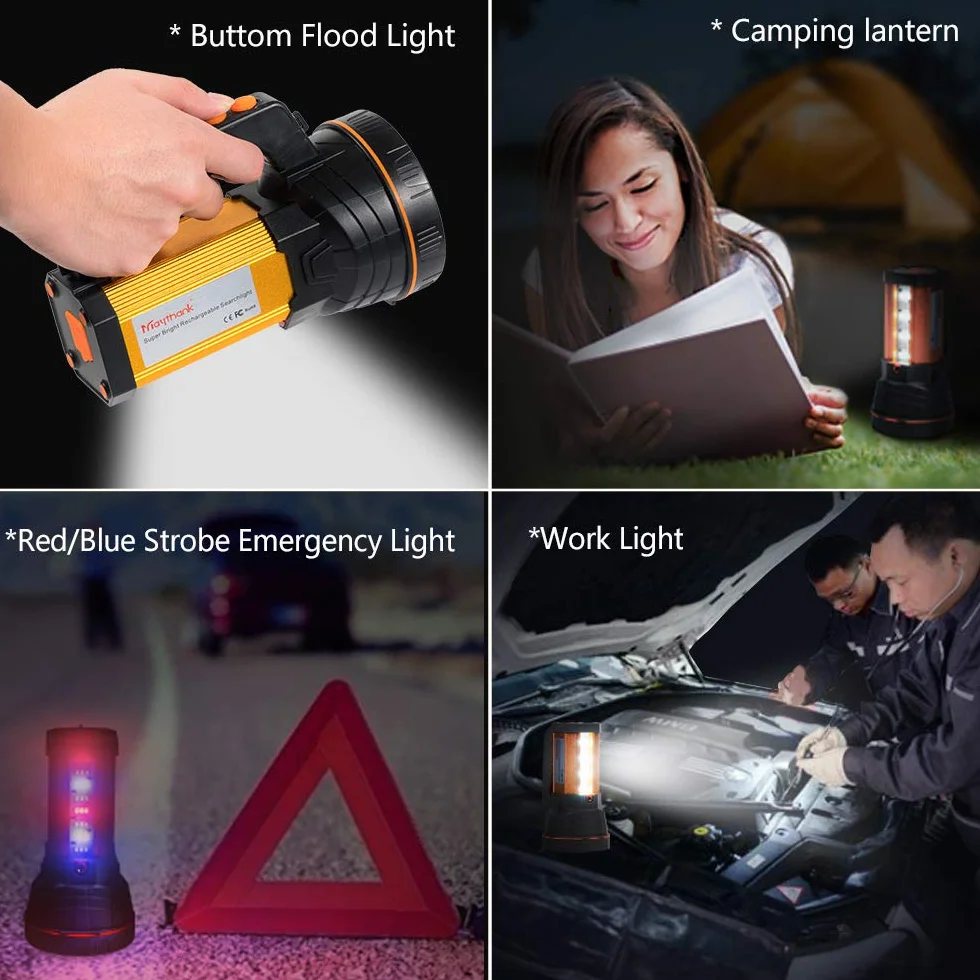 Torcia LED Professionale Ricaricabile 7000 Lumen 10000 mAh Lunga Durata