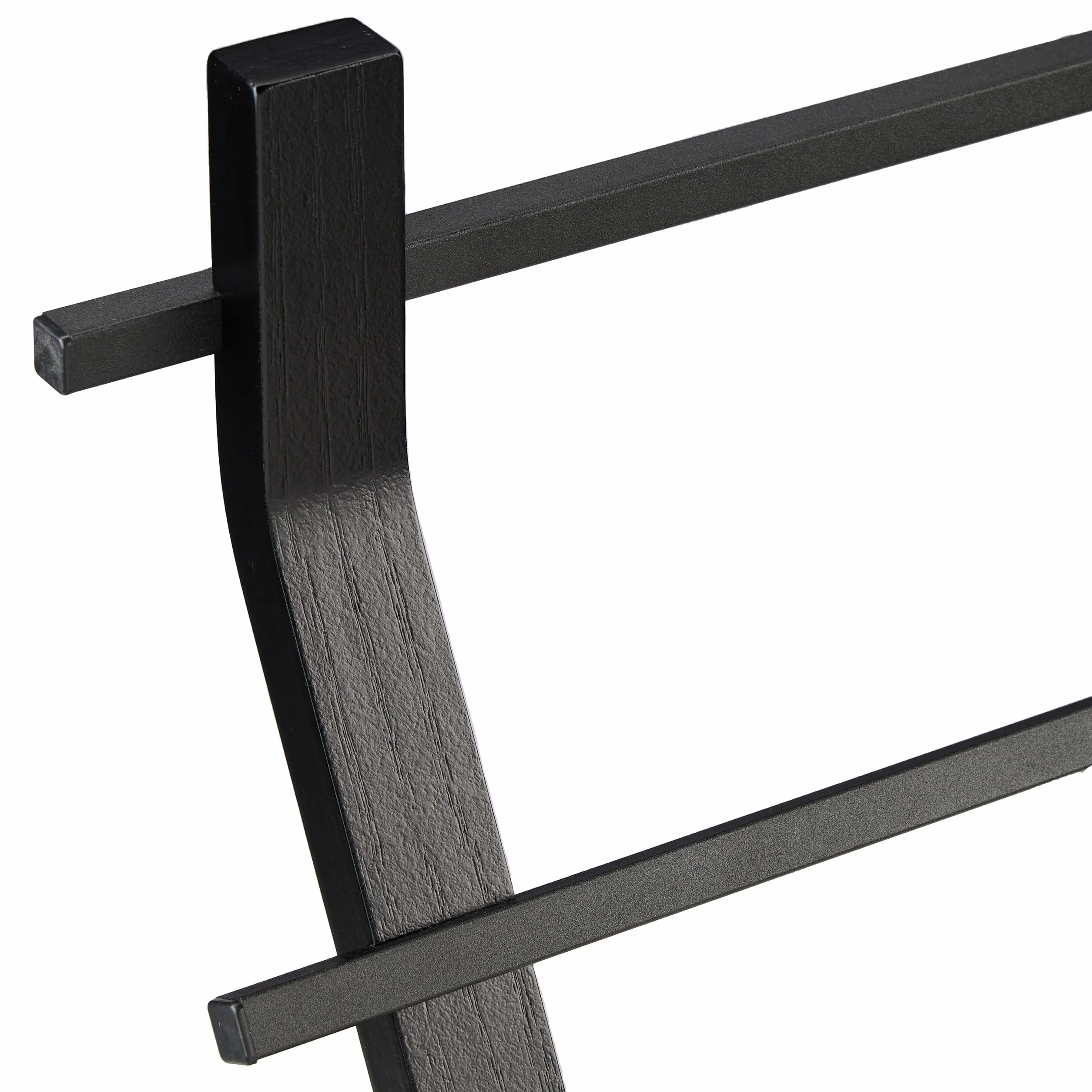Relaxdays Piantana Portasciugamani Autoportante 2 Bracci Acciaio MDF 85x43,5x20 cm Nero