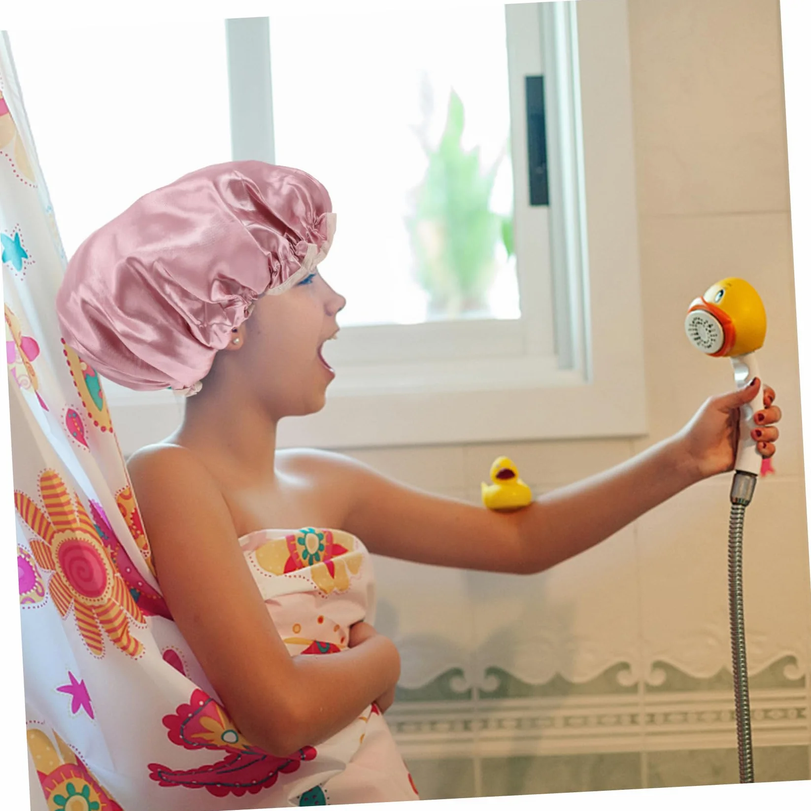 POPETPOP 12pezzi Cuffie Impermeabili Peva Cappelli Da Bagno Eleganti Per Uso Quotidiano e Saloni Di Colori Cuffie Riutilizzabili e Resistente