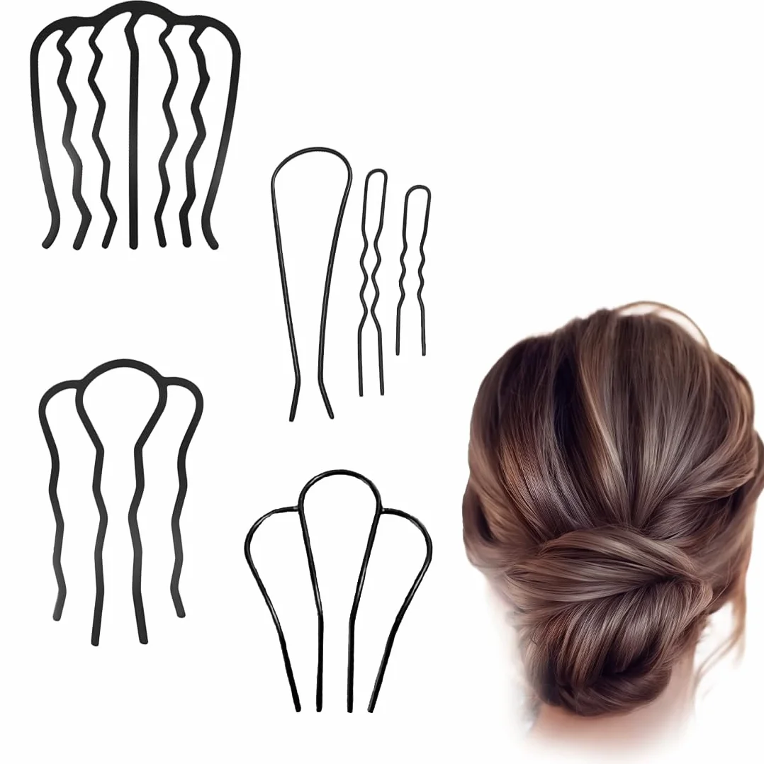 6 Pezzi Pettinini Fermacapelli, Francese Fermagli,Accessorio per Capelli Coroncina Pettine per Capelli da Sposa,LateraliPettine Francese Fermagli per Capelli, per Donne e Ragazze