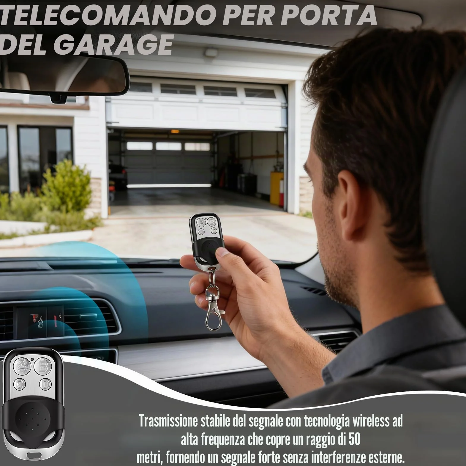 Telecomandi Universali per Cancelli 433,92 MHz 4 Pezzi