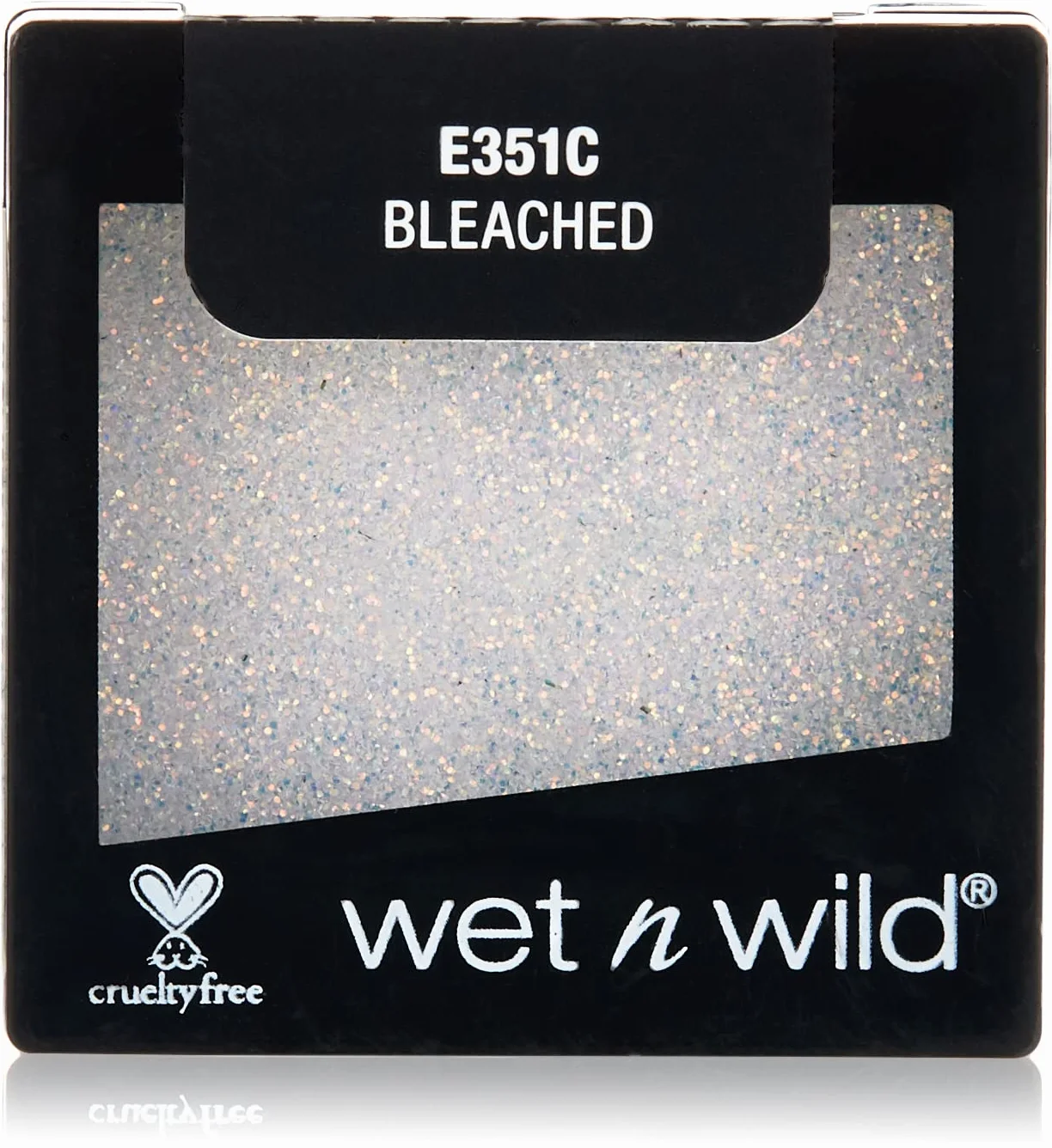 Wet n Wild - Color Icon Eyeshadow Glitter Single - Ombretto Glitter Brillante Singolo Bianco - Super Pigmentato, con Formula Idratante e Setosa - Vegan - Bleached
