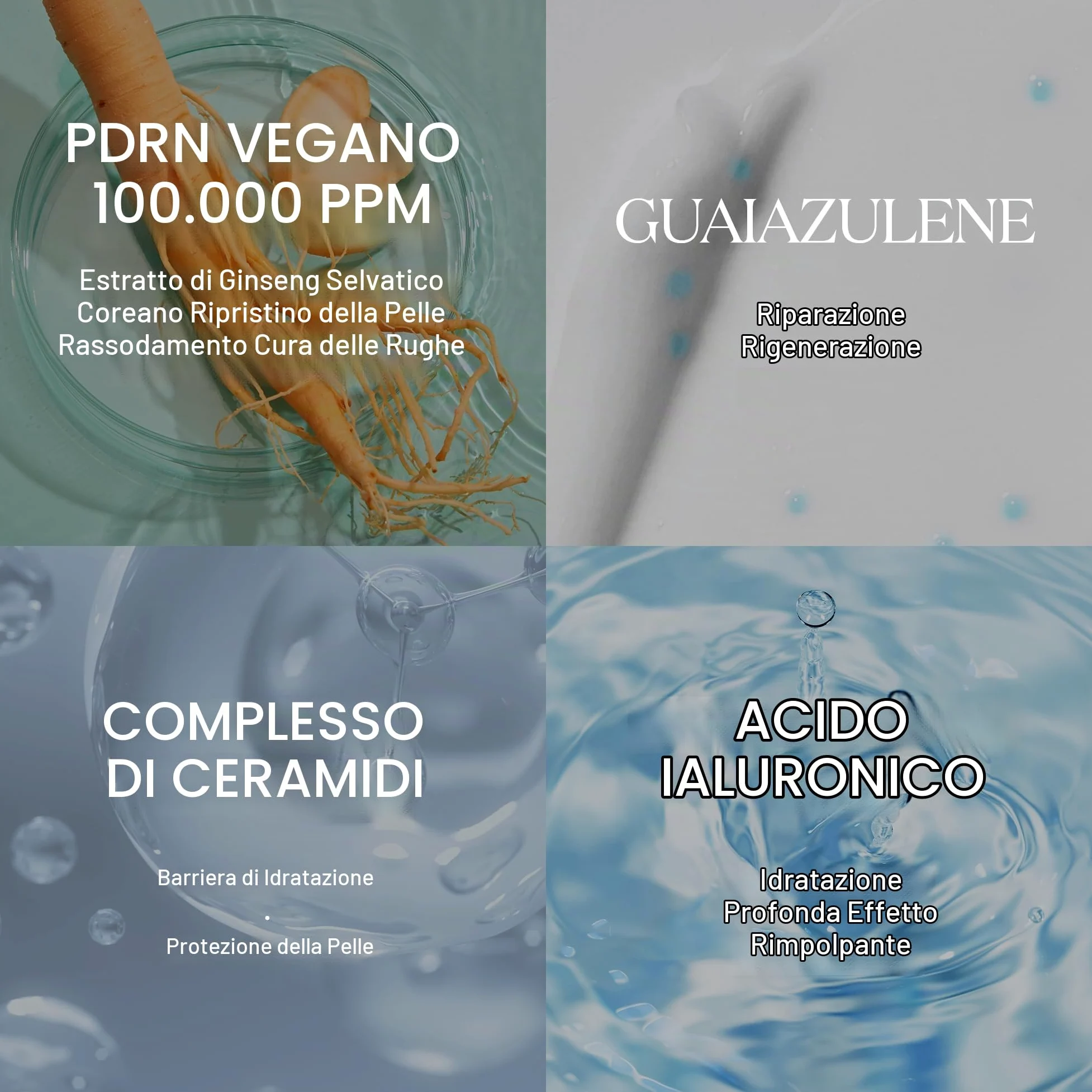 VT COSMETICS PDRN 100 Crema Viso Idratante, con Azulene, Non Profumata, per aiutare l’elasticità della pelle, 50ml, Uso Giorno e Notte, Formula Leggera e Non Grassa