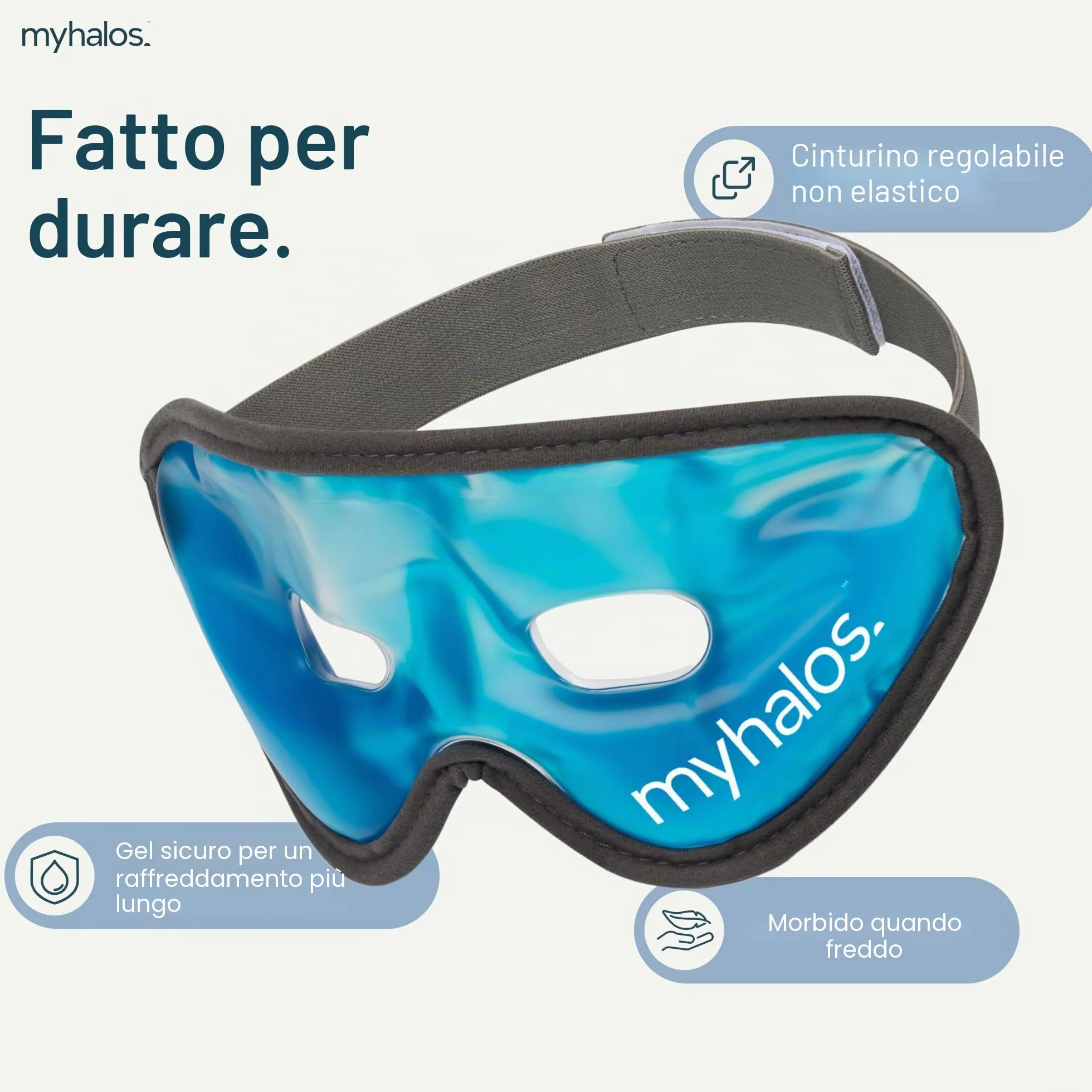 Maschera Occhi Gel Freddo Riutilizzabile – per Termoterapia a Caldo e a Freddo - Ghiaccio Viso per Occhi Gonfi, Stanchi, Mal di Testa, Hangover, Emicrania