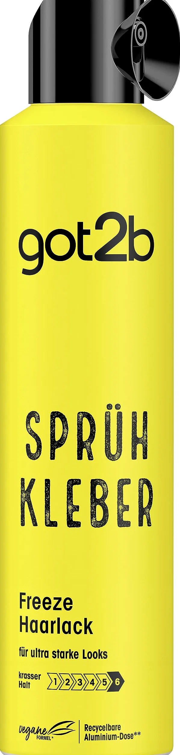 Got2B Vernice spray per capelli, tenuta 6 (300 ml), 72 h, spray per capelli ultra forti, senza attaccarsi o asciugarsi, fissa fino al prossimo lavaggio dei capelli, 6 x 300 ml