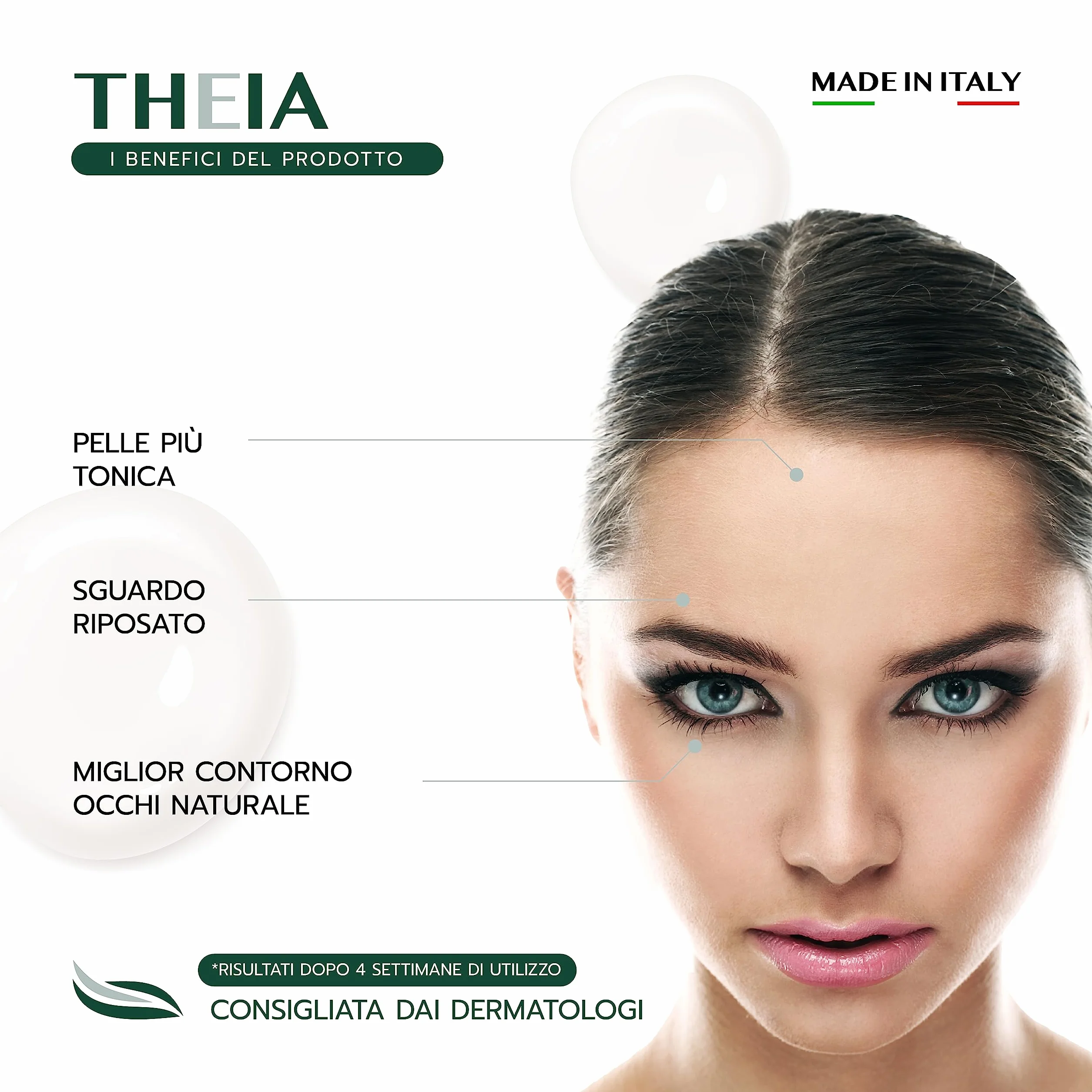 VOVEES THEIA Gel Contorno Occhi Antirughe con Acido Ialuronico e Betaglucano, Idratante e Leggero, 30 ml