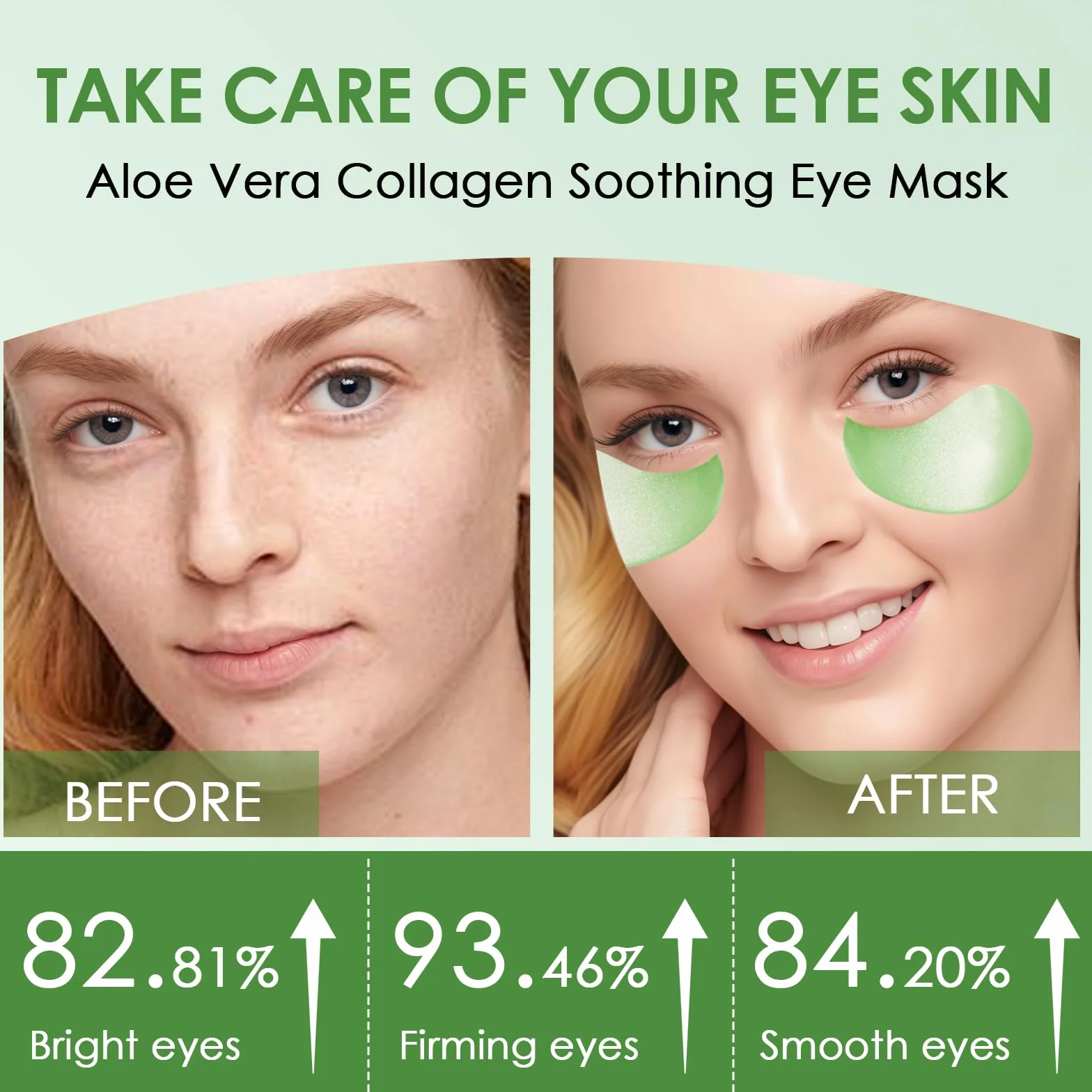 60 Pezzi Patch Occhi Idratanti con Aloe Vera,Maschera Idratante Anti-Occhiaie e Anti-Borse,Cerotti Rinfrescanti per Occhi per Rughe e Puffiness,Cerotti Rassodanti e Contorno Idratante